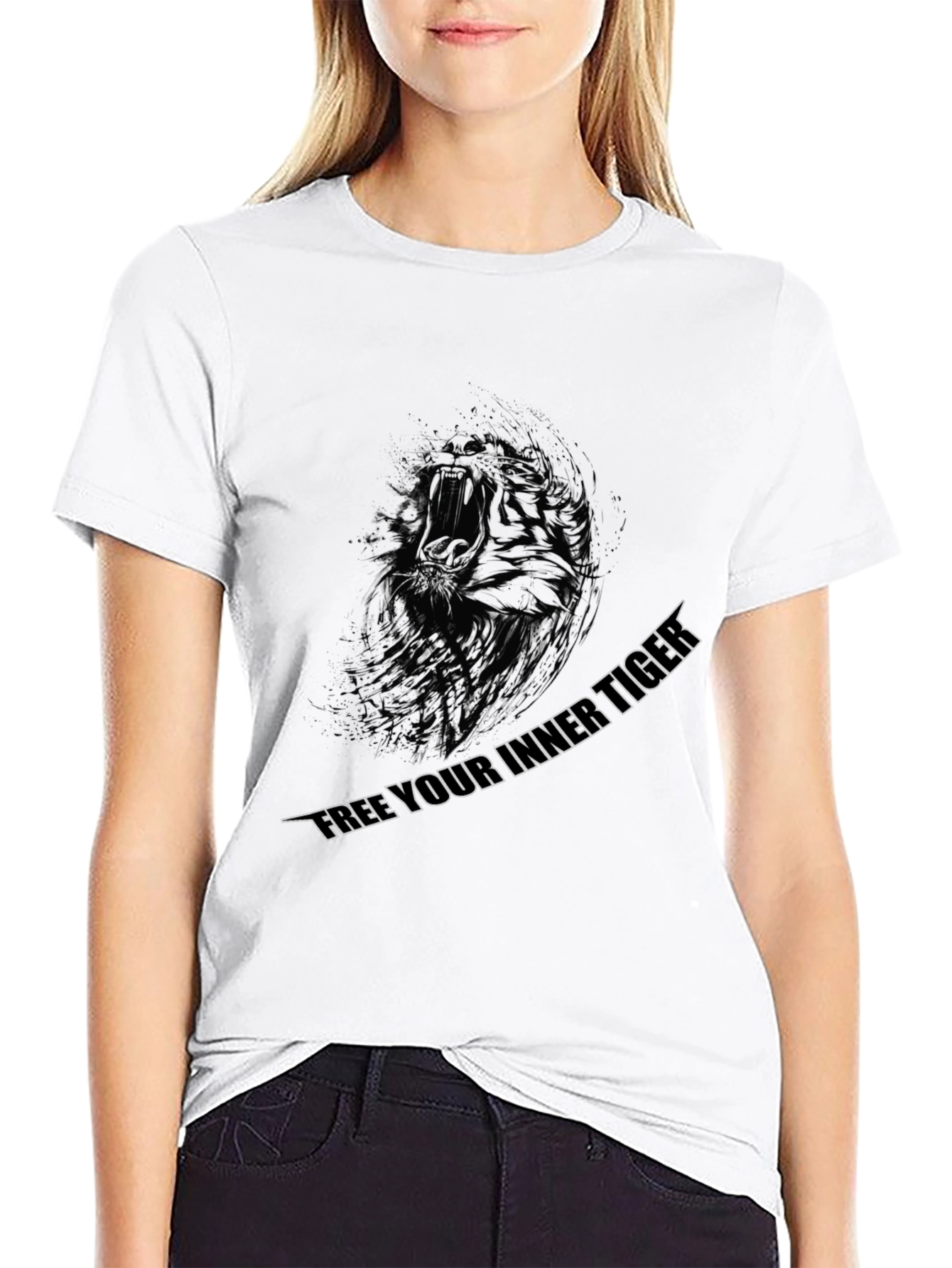 Unleash Your Inner Tiger Black Graphic Tee