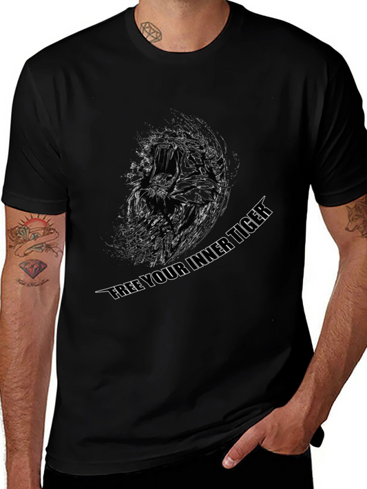Unleash Your Inner Tiger Black Graphic Tee
