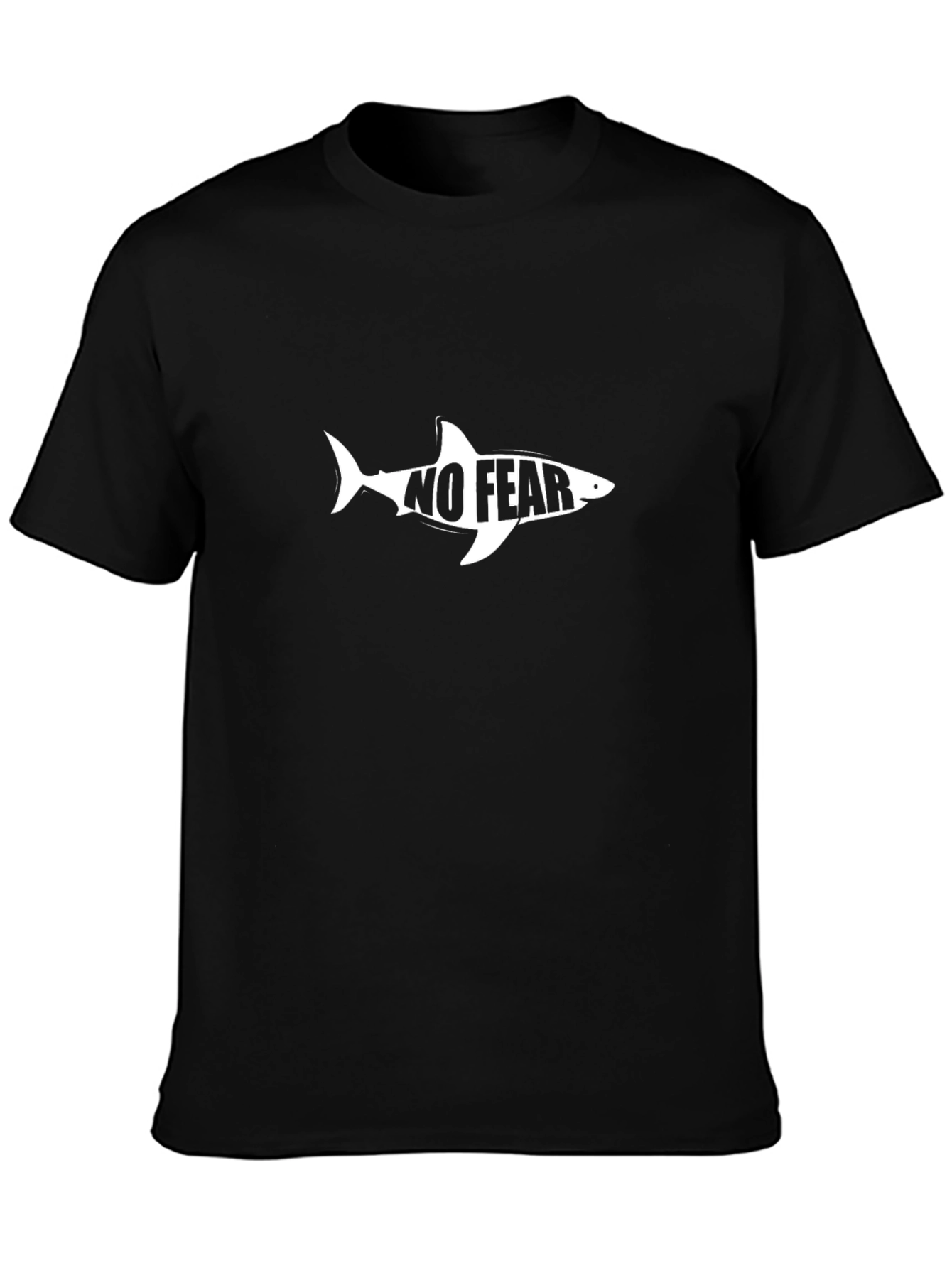 Shark Graphic T-Shirt - No Fear Black Tee