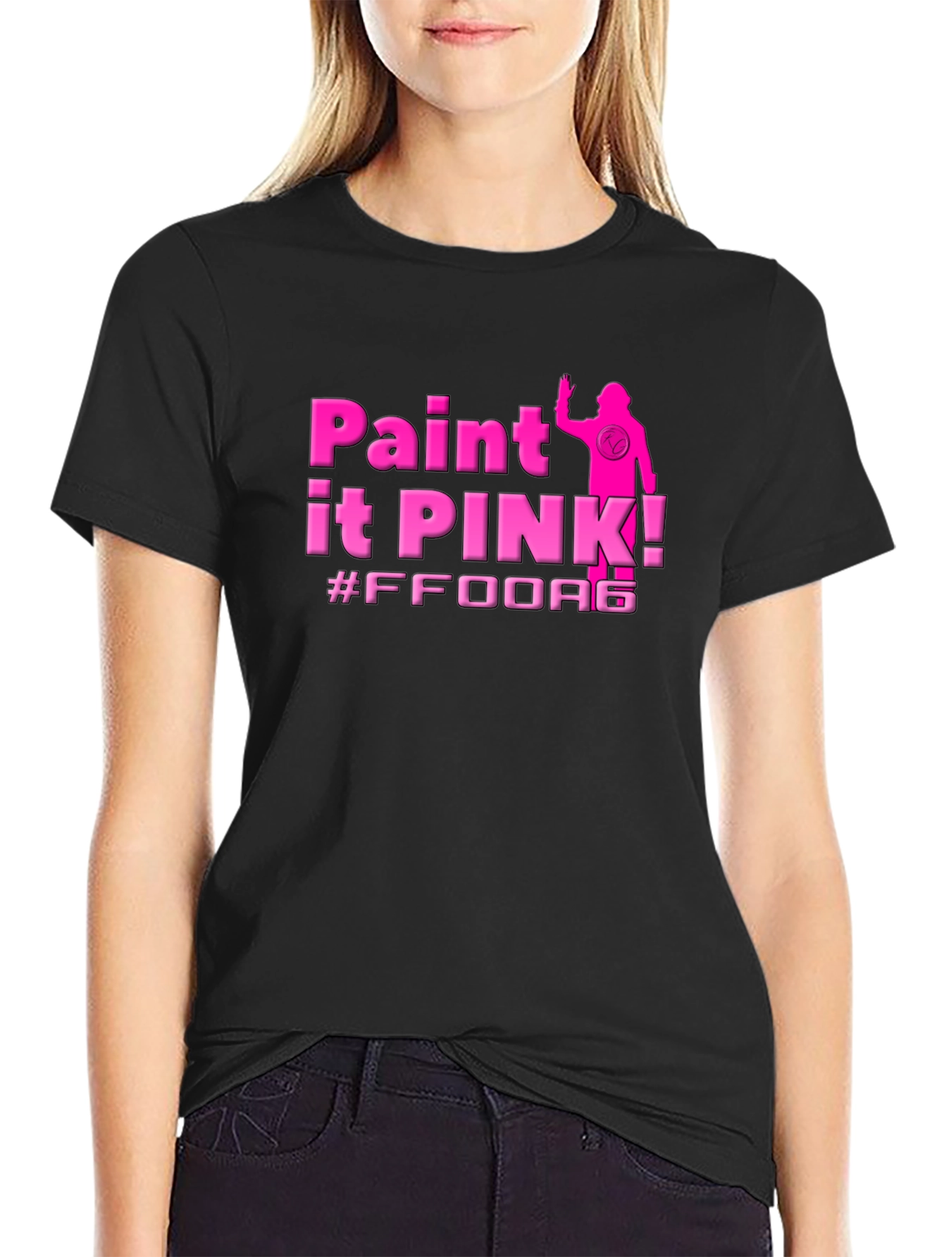 Paint It Pink! Black T-Shirt - Stylish Graphic Tee