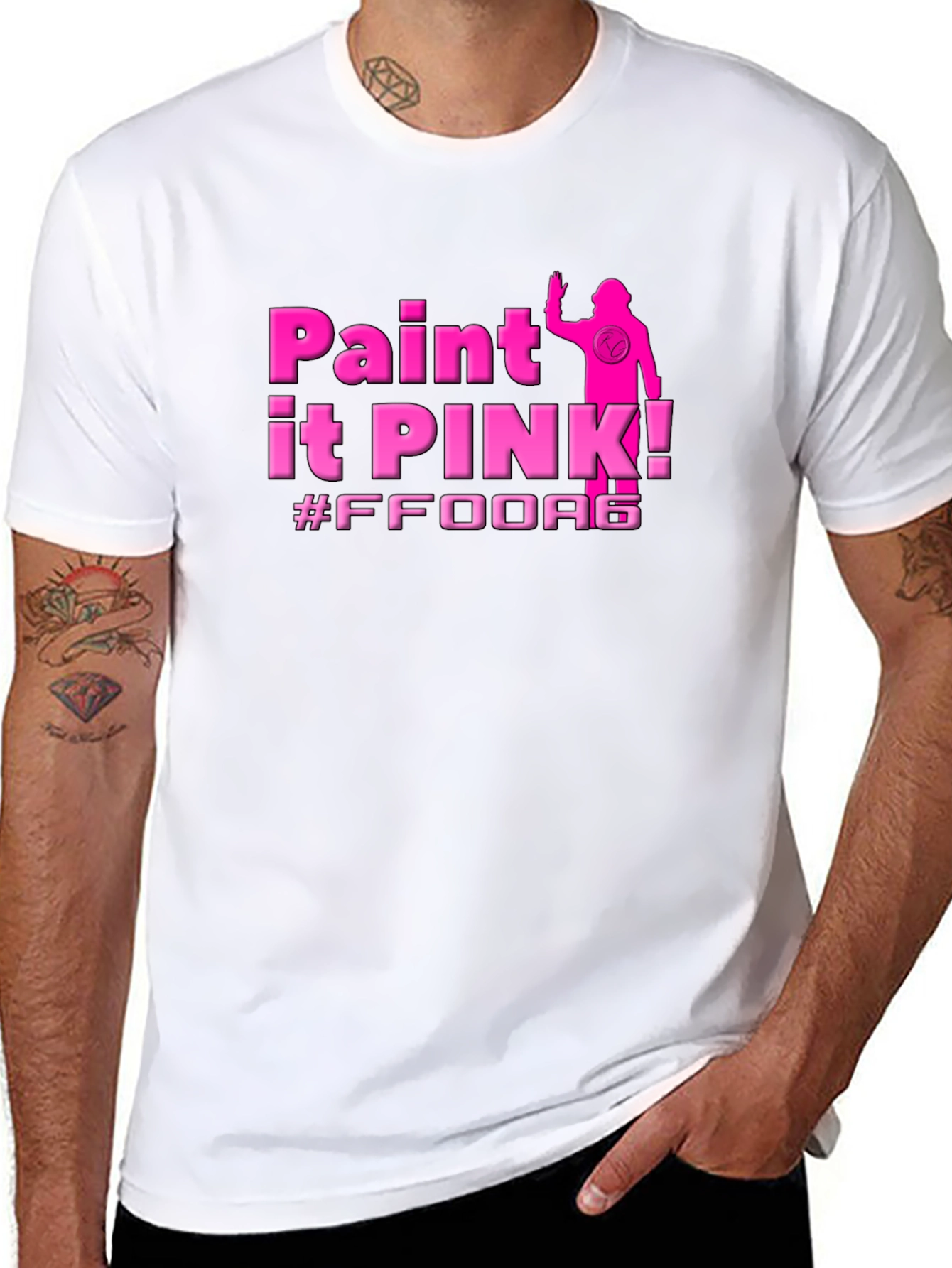 Paint It Pink! Black T-Shirt - Stylish Graphic Tee