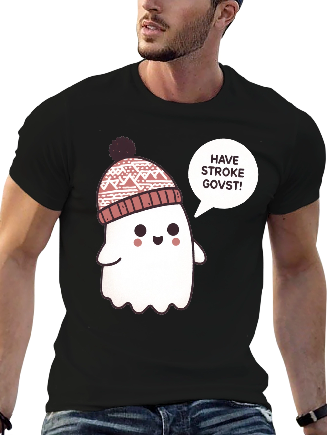 Cute Ghost T-Shirt - Have a Stroke Govst! Tee