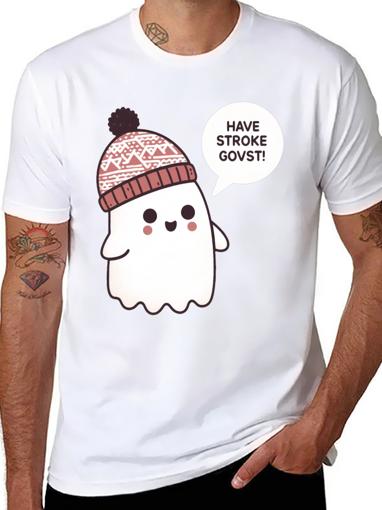 Cute Ghost T-Shirt - Have a Stroke Govst! Tee