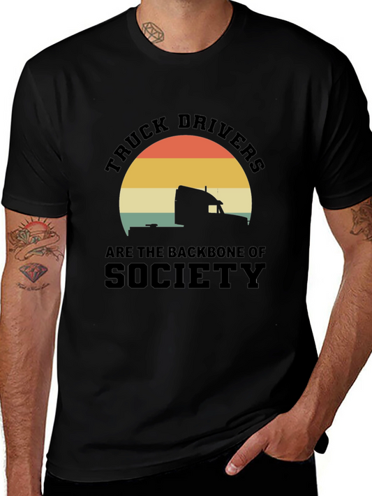 Truck Driver Backbone T-Shirt