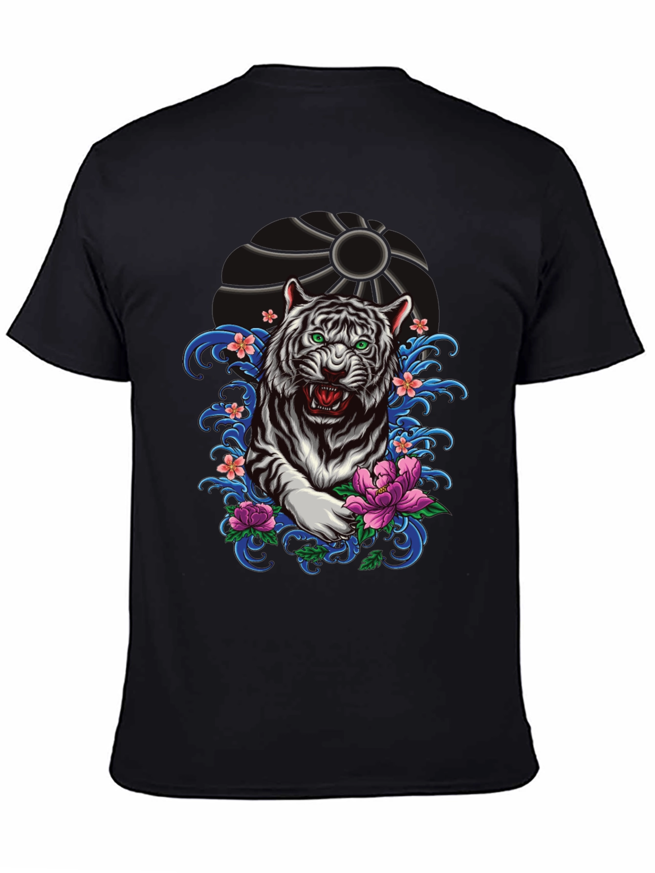 Tiger Graphic Tee - Black Short Sleeve Shirt