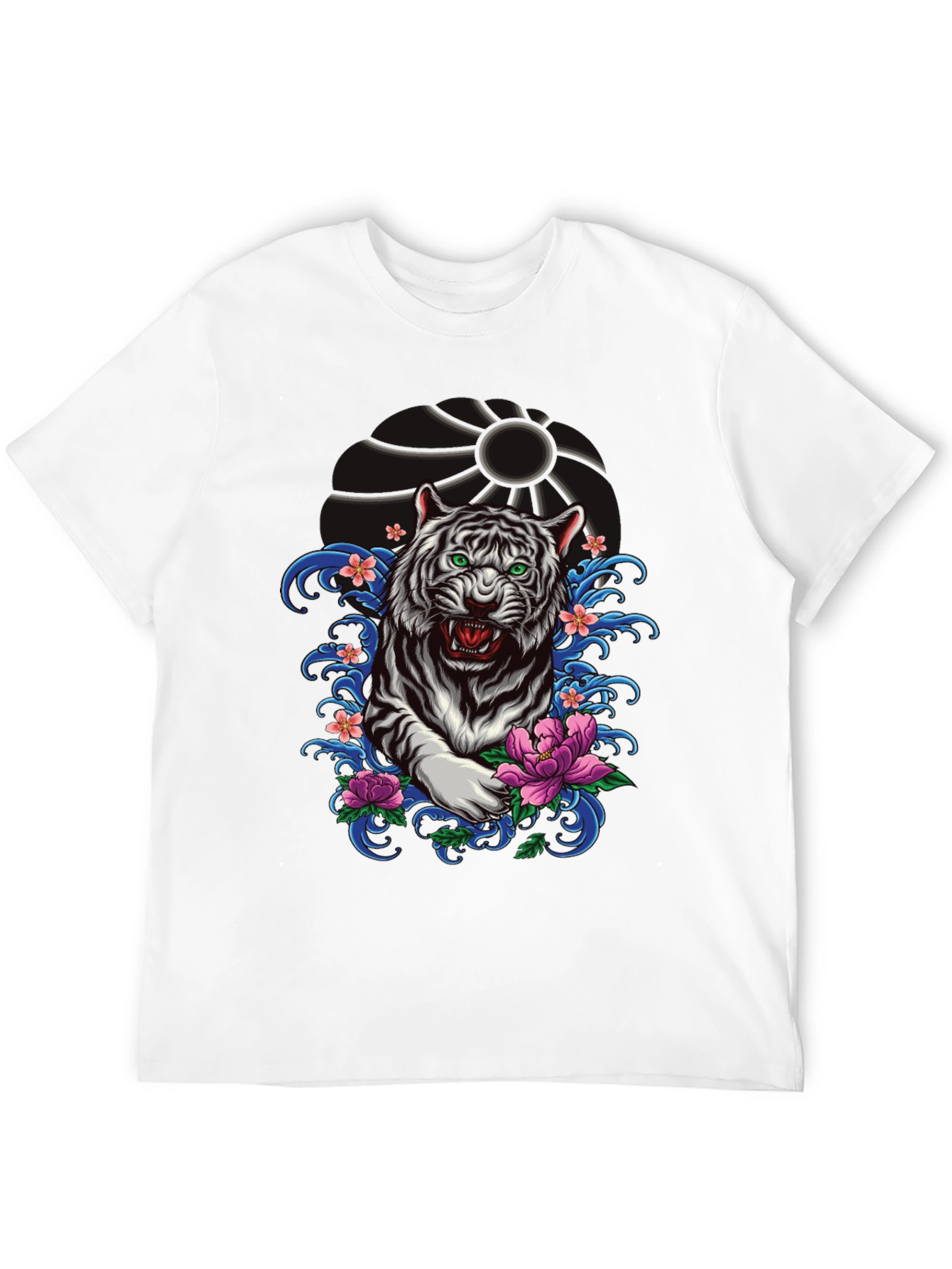 Tiger Graphic Tee - Black Short Sleeve Shirt