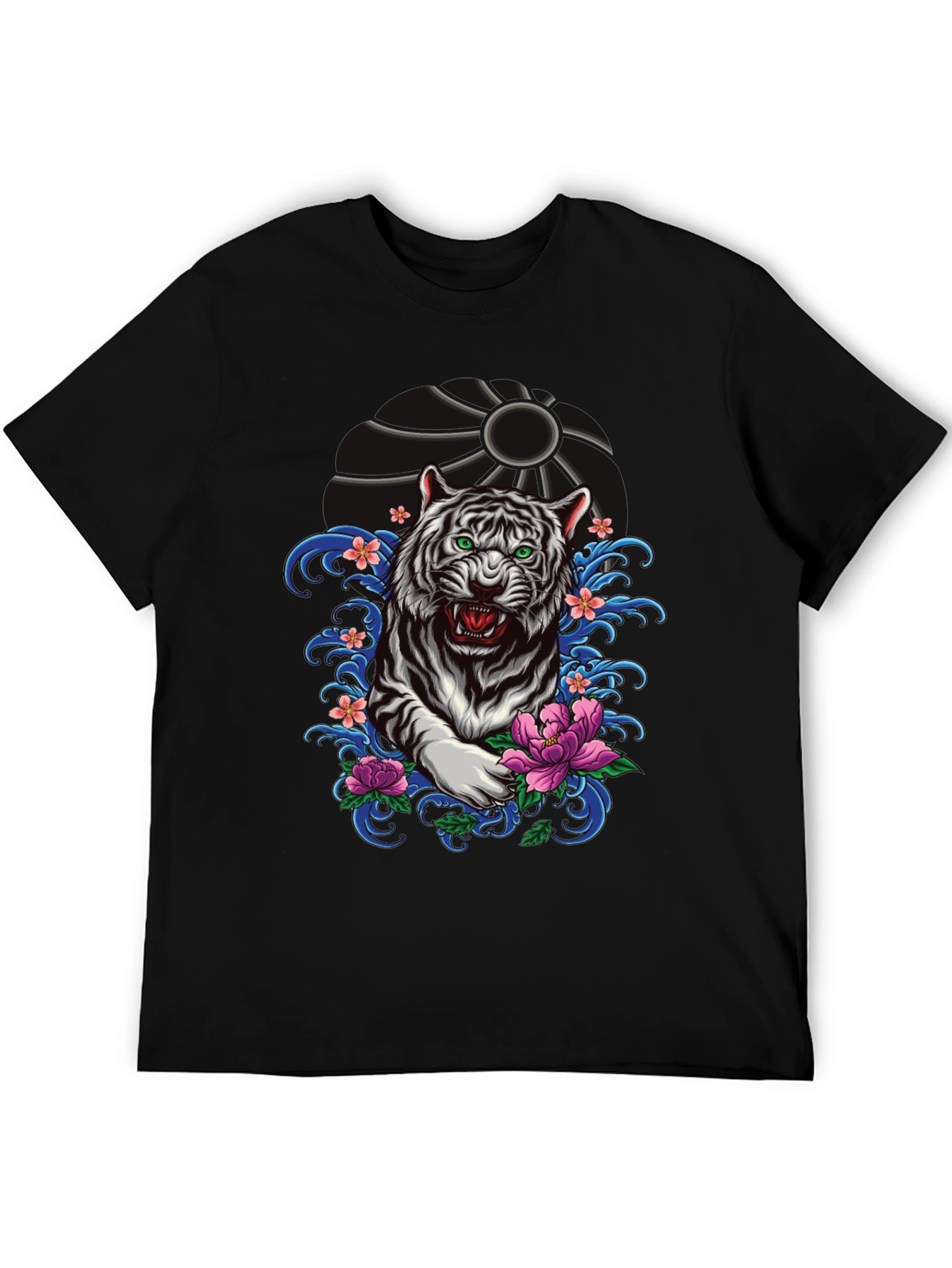 Tiger Graphic Tee - Black Short Sleeve Shirt