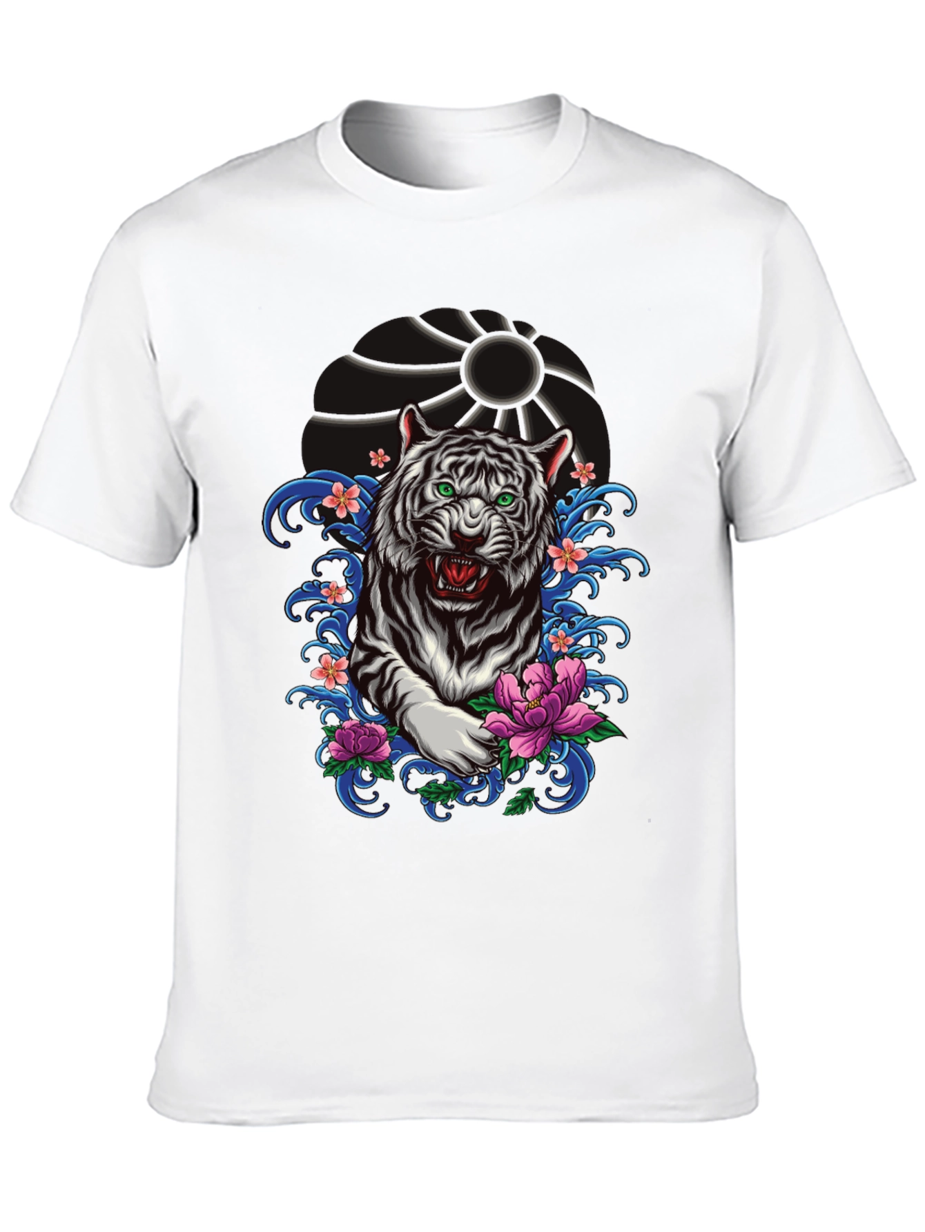 Tiger Graphic Tee - Black Short Sleeve Shirt