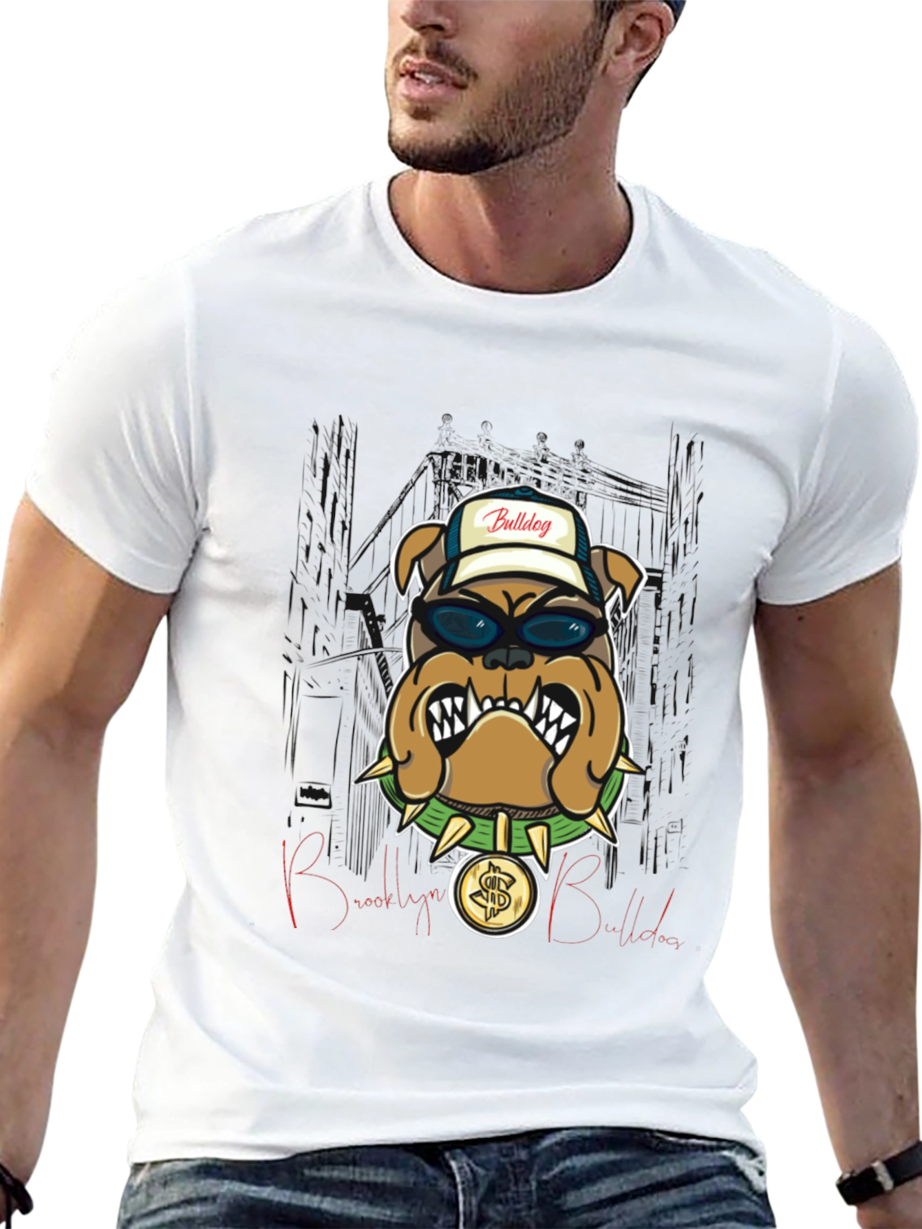 Brooklyn Bulldog T-Shirt - Cool Graphic Tee