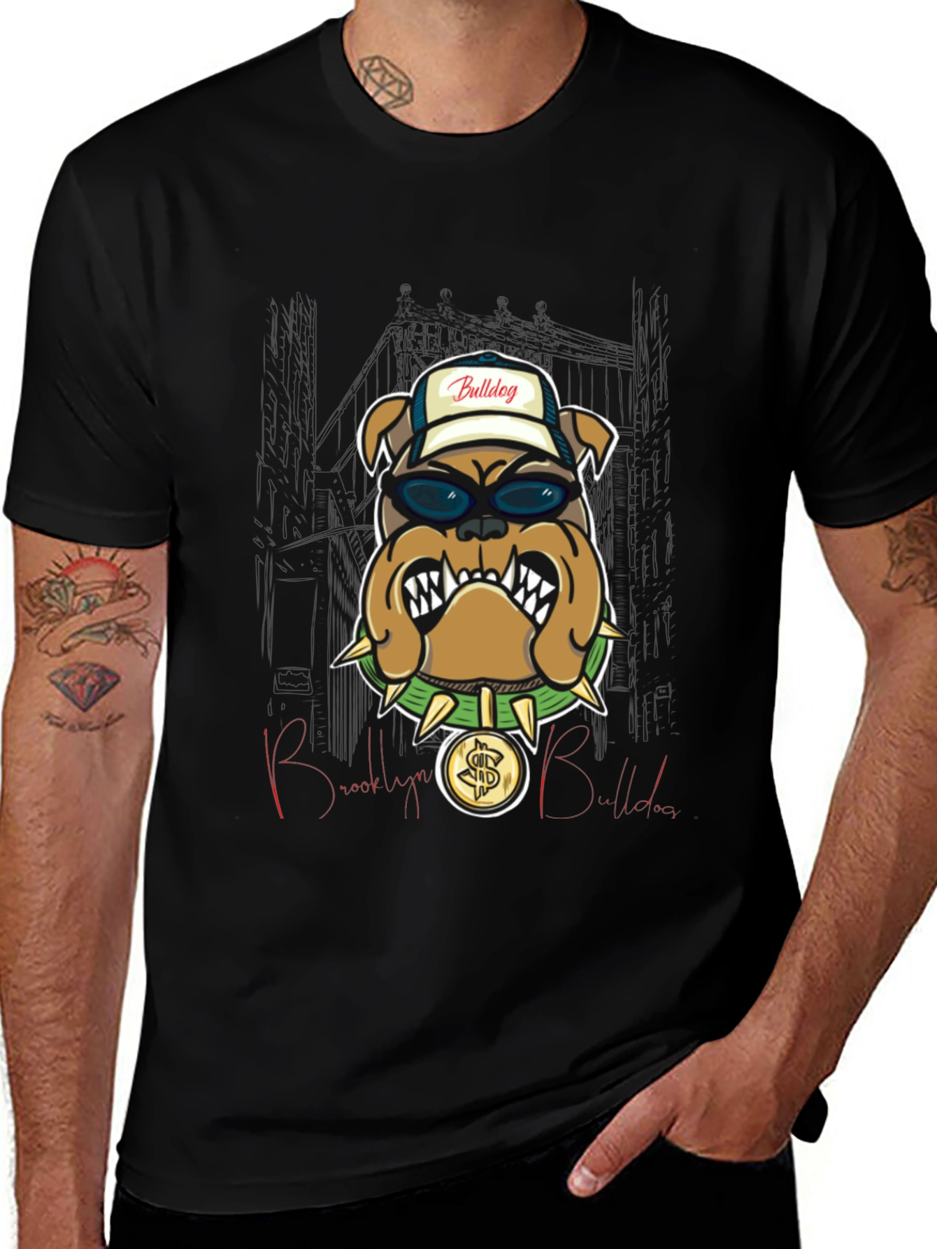 Brooklyn Bulldog T-Shirt - Cool Graphic Tee
