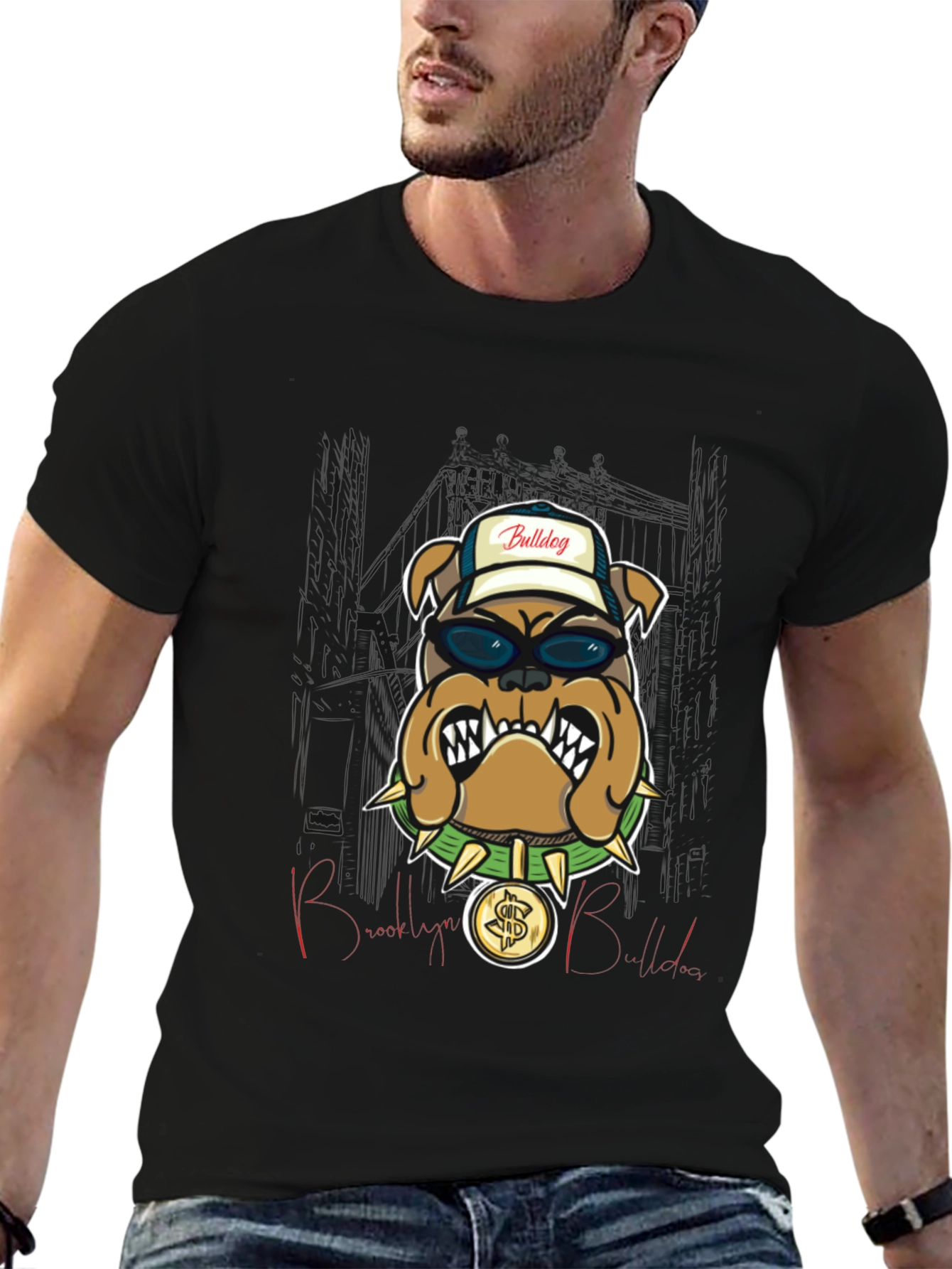 Brooklyn Bulldog T-Shirt - Cool Graphic Tee