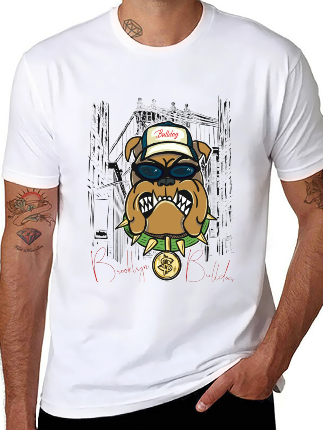 Brooklyn Bulldog T-Shirt - Cool Graphic Tee