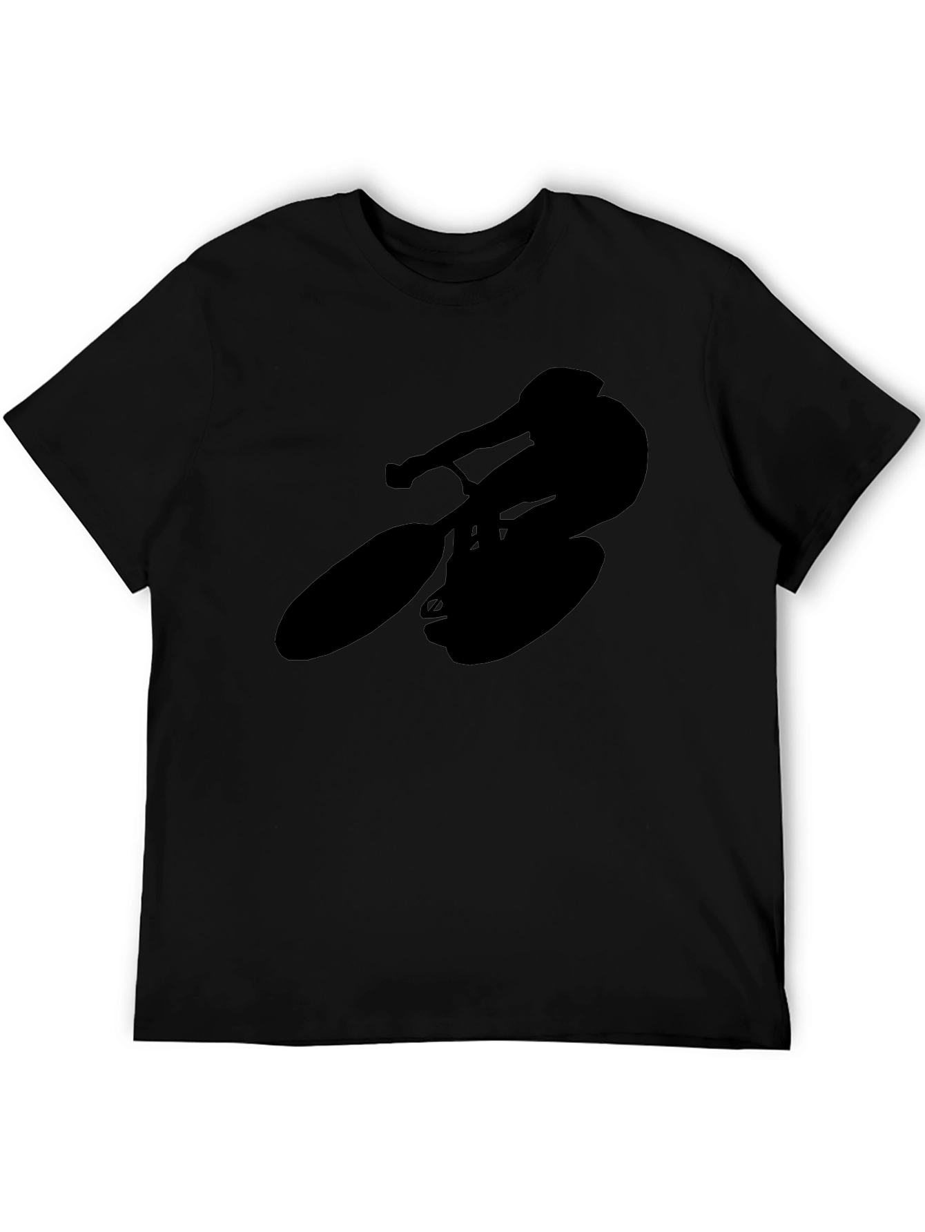 Silhouette Cyclist T-Shirt - Black