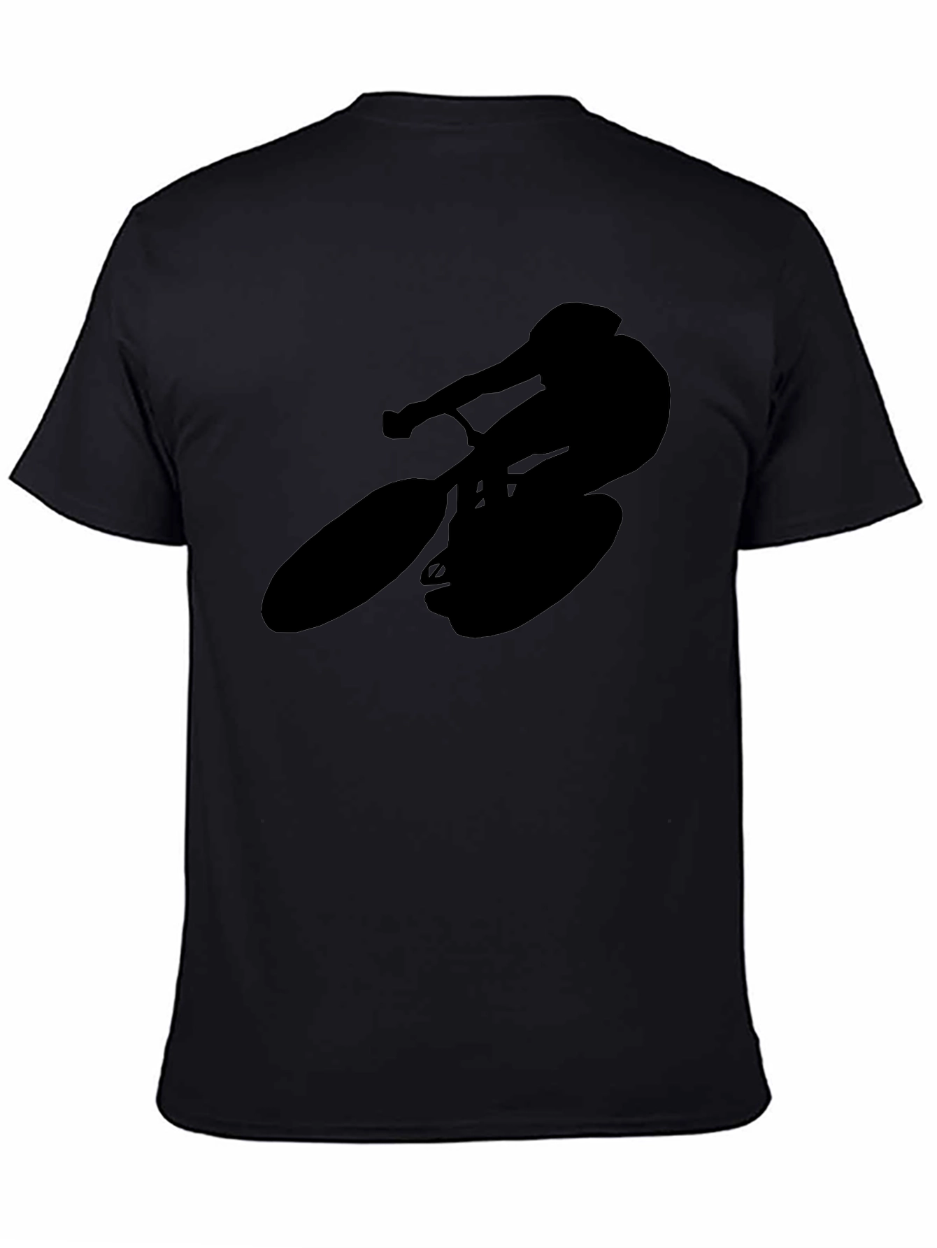 Silhouette Cyclist T-Shirt - Black