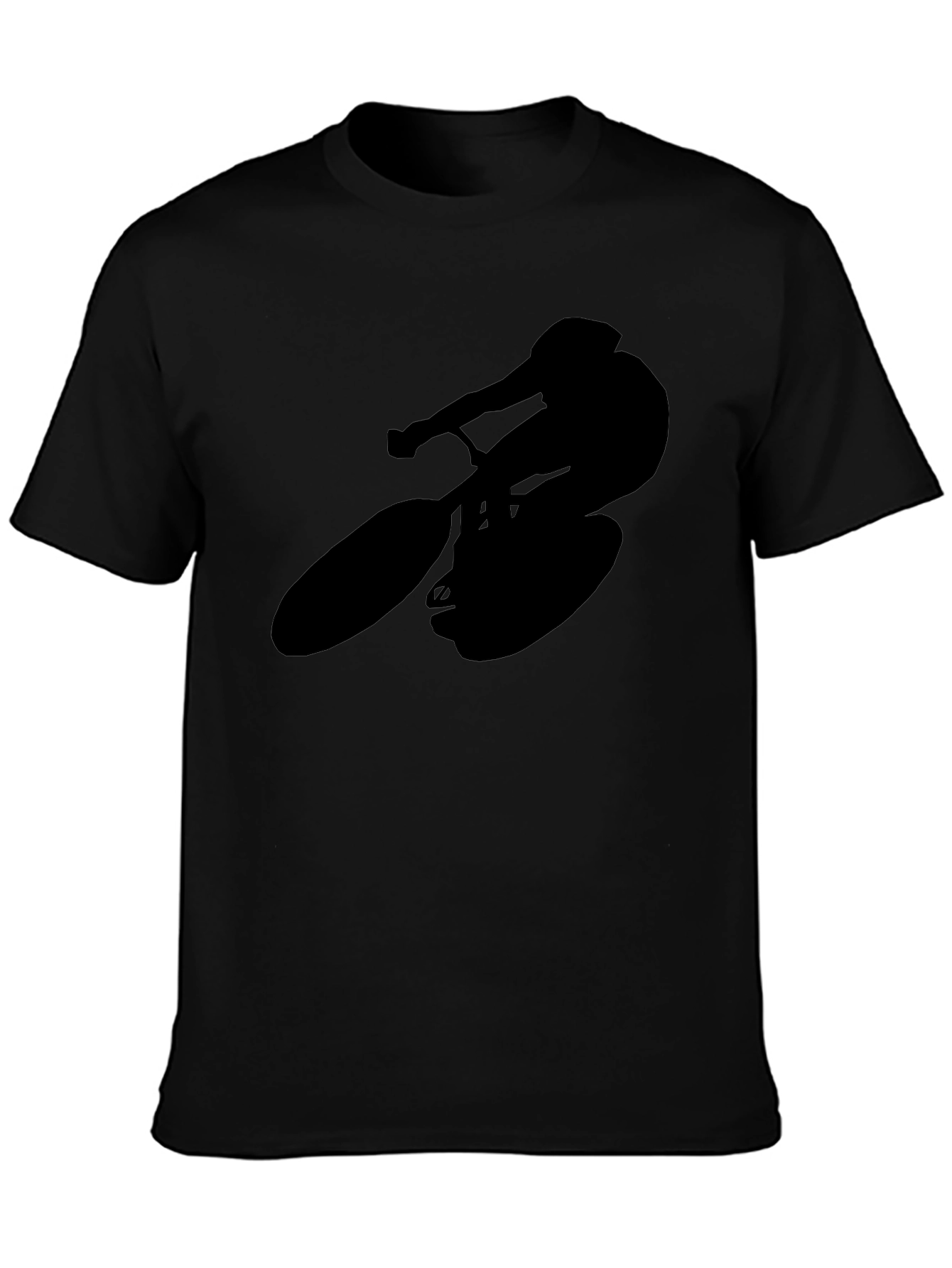 Silhouette Cyclist T-Shirt - Black