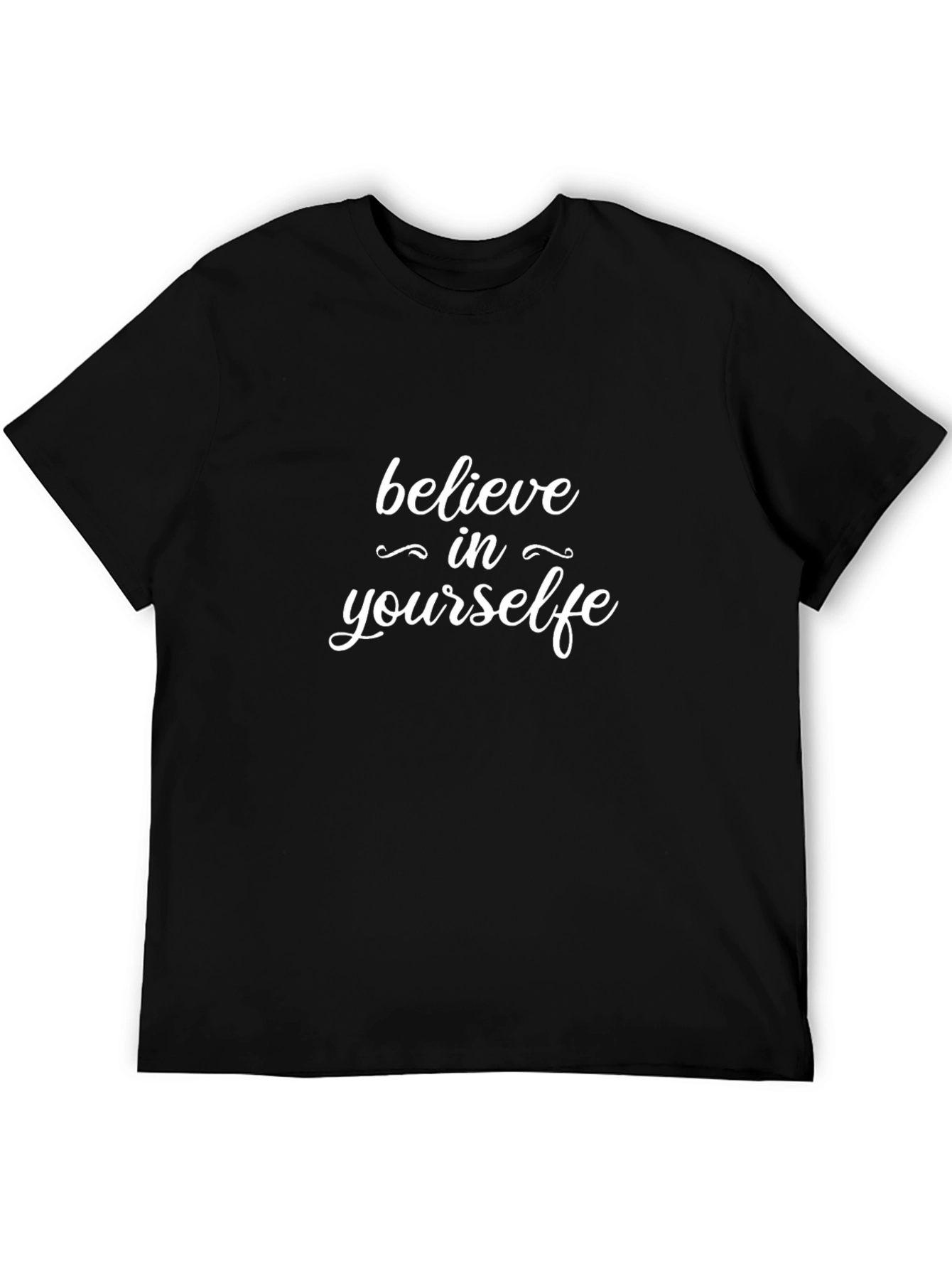 Believe in Yourself Graphic T-Shirt - Black Casual Tee