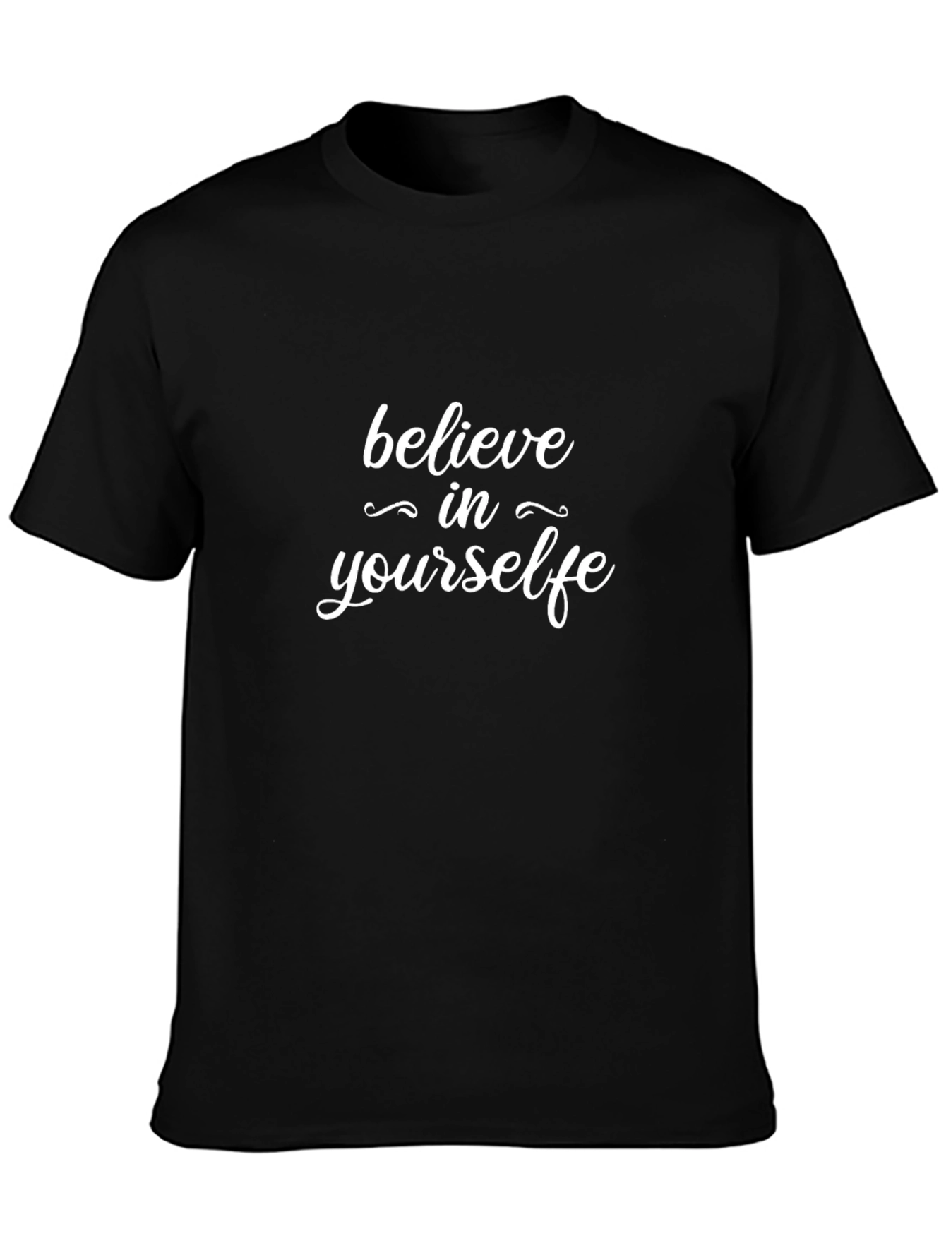 Believe in Yourself Graphic T-Shirt - Black Casual Tee