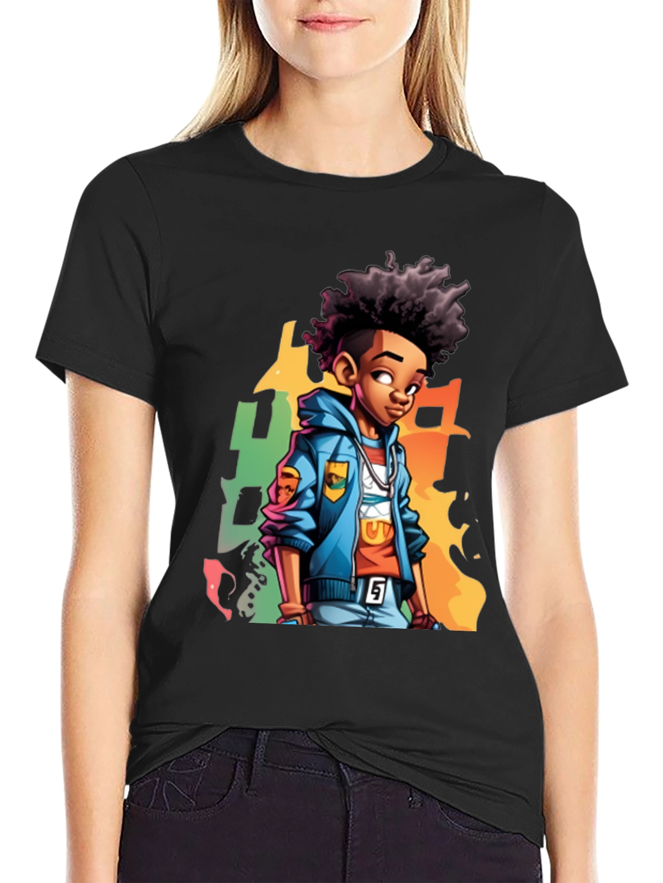 Cartoon Style Graphic Tee - Urban Cool
