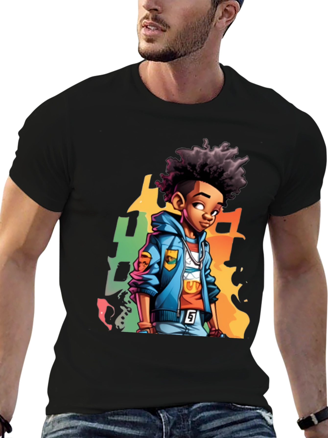 Cartoon Style Graphic Tee - Urban Cool