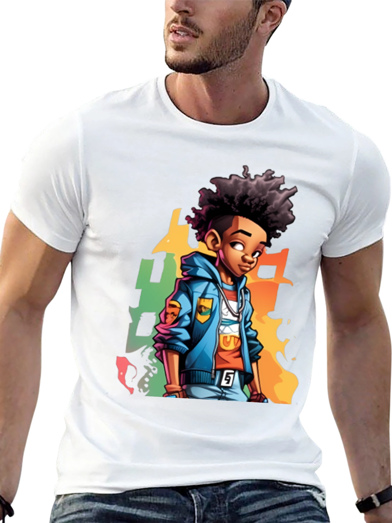 Cartoon Style Graphic Tee - Urban Cool