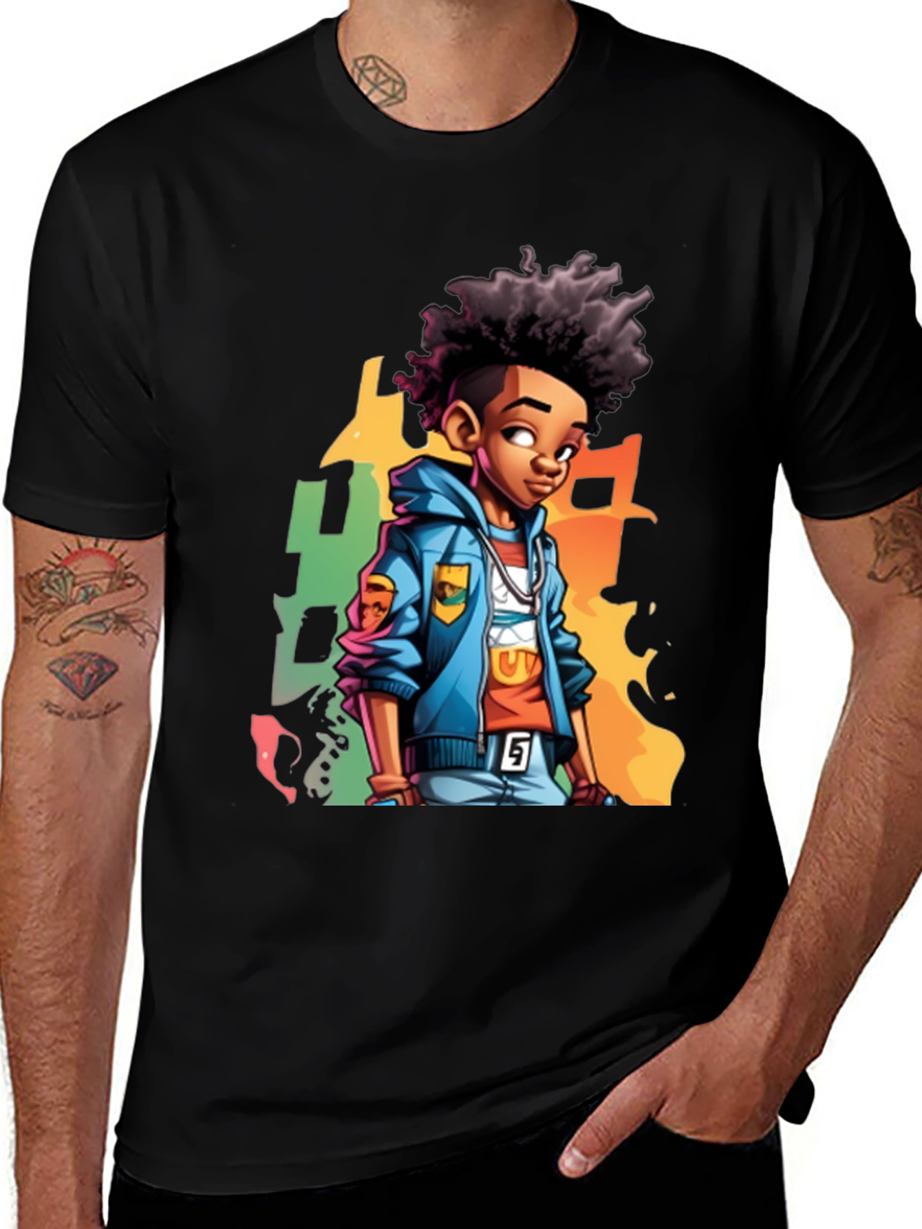 Cartoon Style Graphic Tee - Urban Cool
