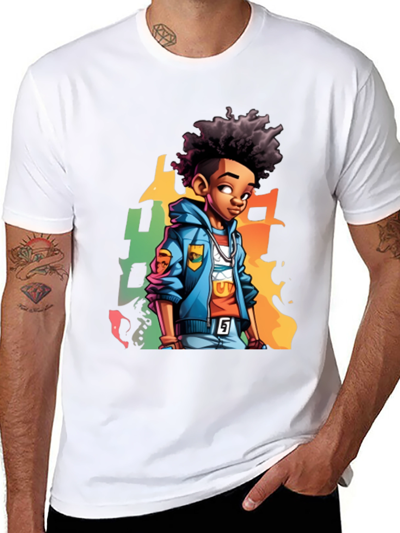 Cartoon Style Graphic Tee - Urban Cool