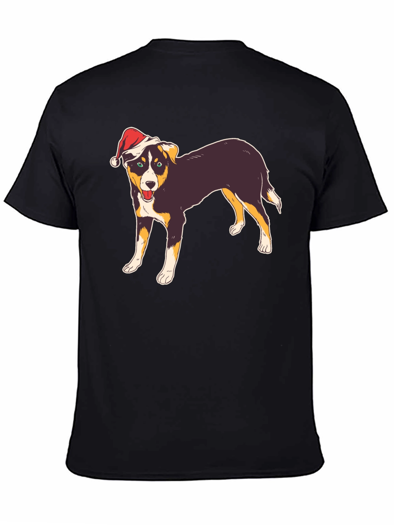 Festive Dog Graphic Tee - Christmas Holiday