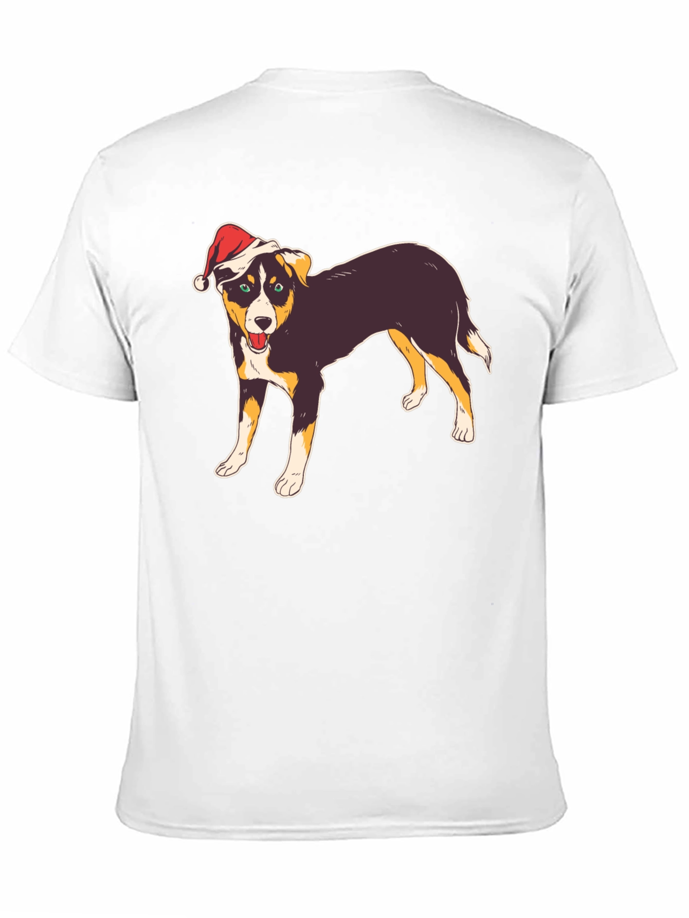 Festive Dog Graphic Tee - Christmas Holiday