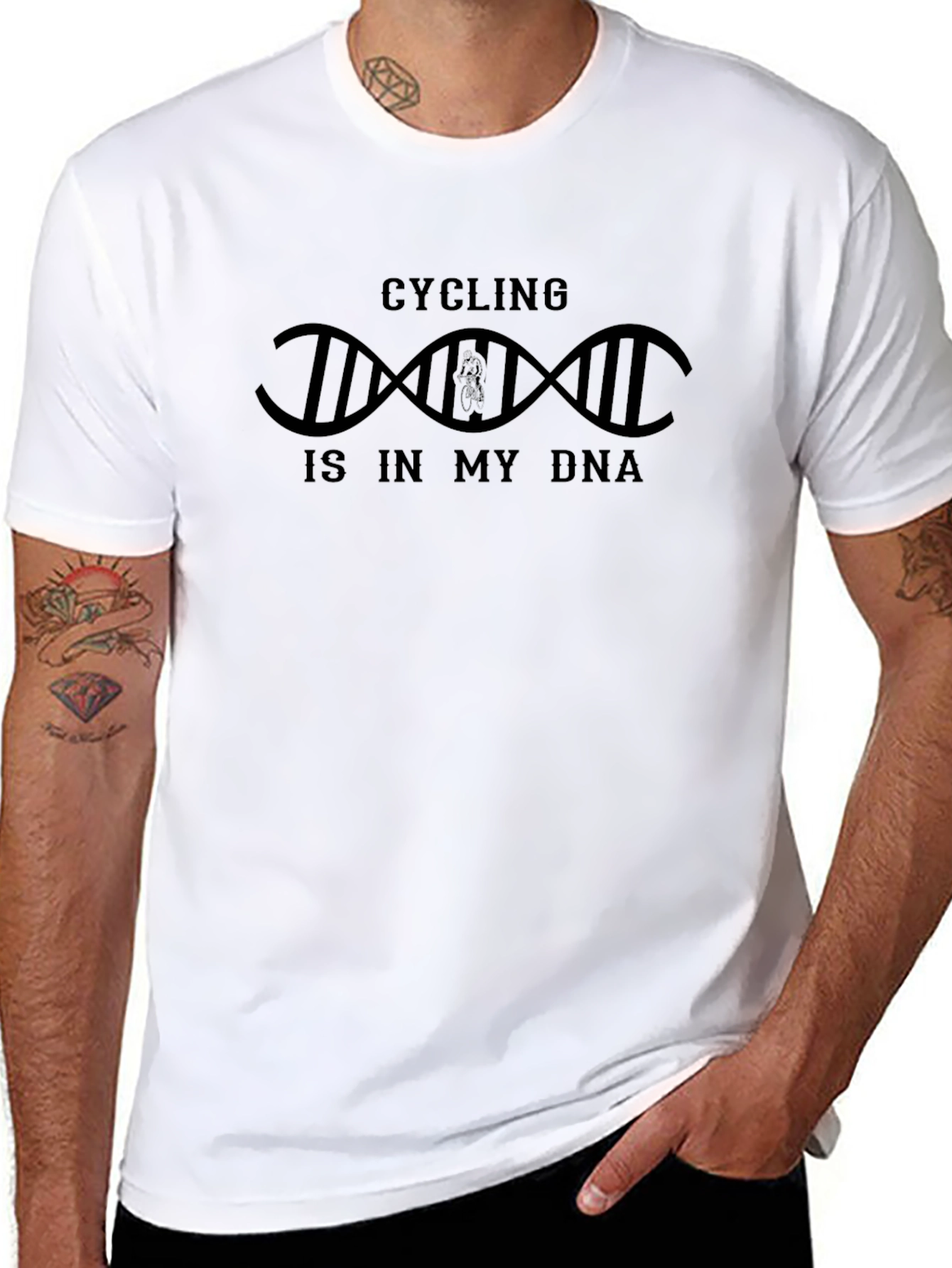 Cycling DNA Graphic Tee - Black