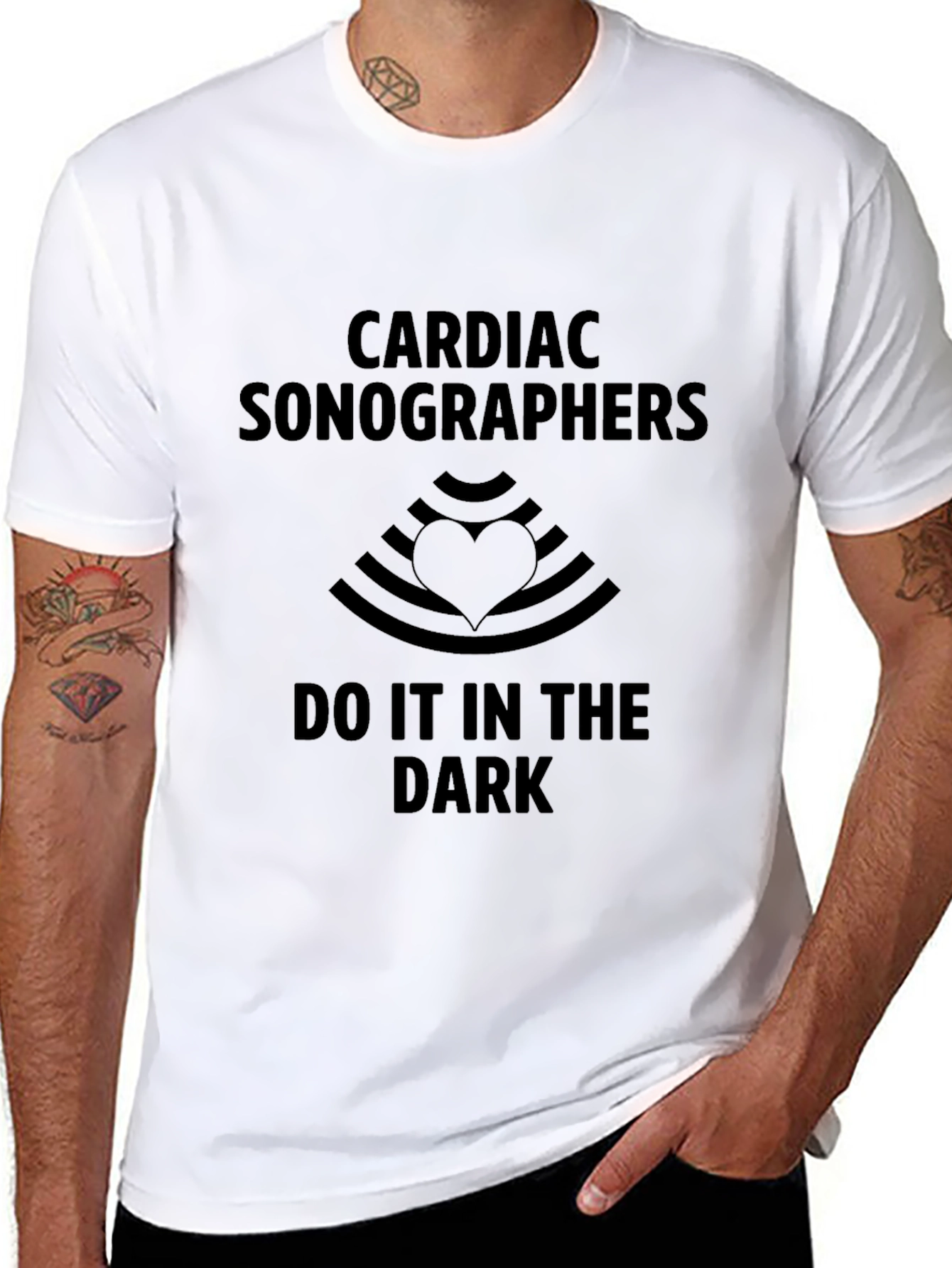Cardiac Sonographers Do It In The Dark T-Shirt