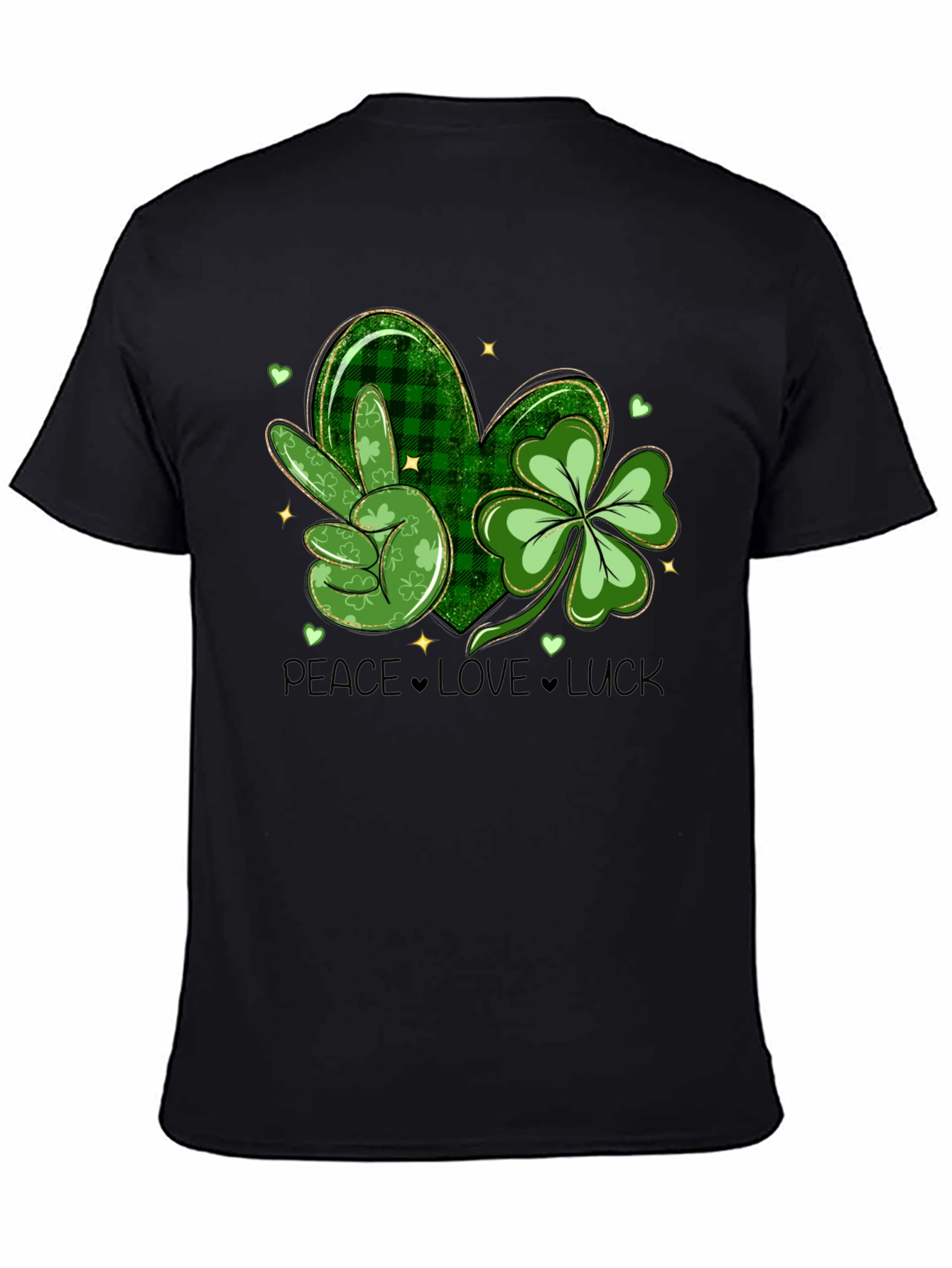 St. Patricks Day Peace Love Luck Graphic Tee
