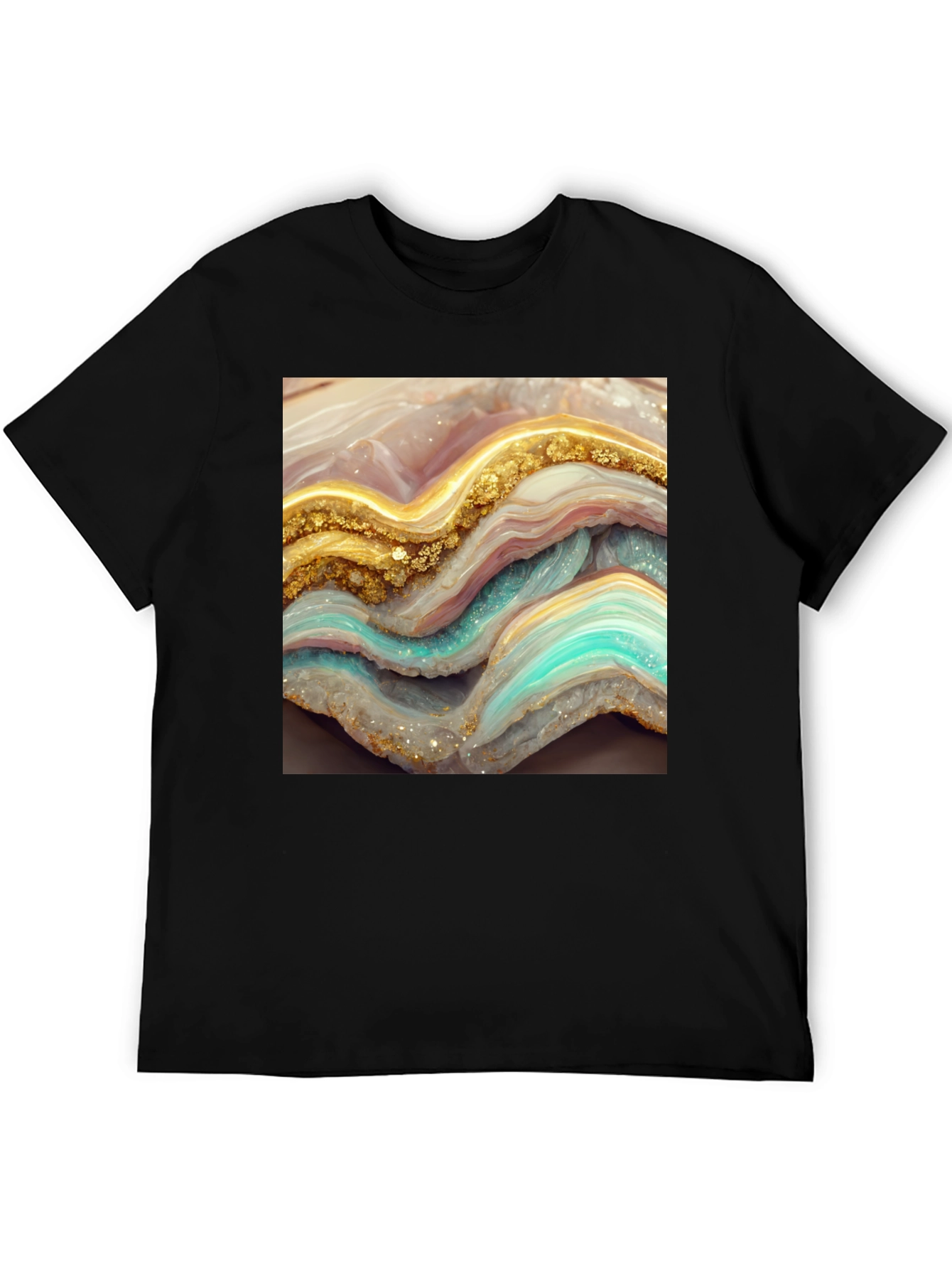 Geode Slice Graphic Tee - Unisex Black T-Shirt