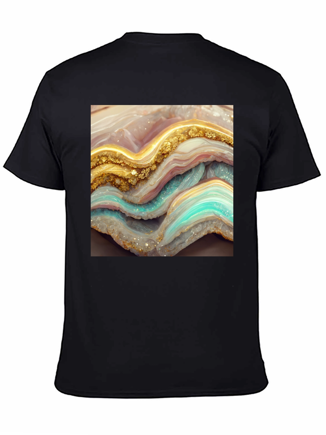 Geode Slice Graphic Tee - Unisex Black T-Shirt