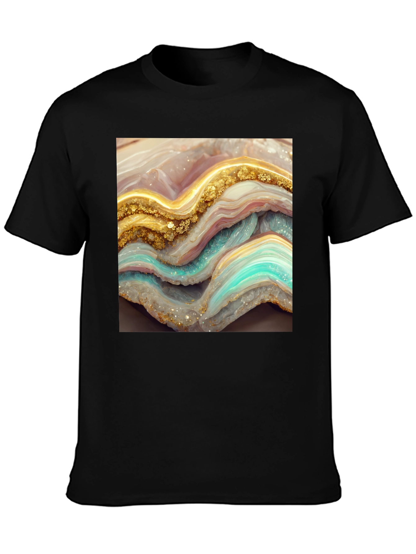 Geode Slice Graphic Tee - Unisex Black T-Shirt