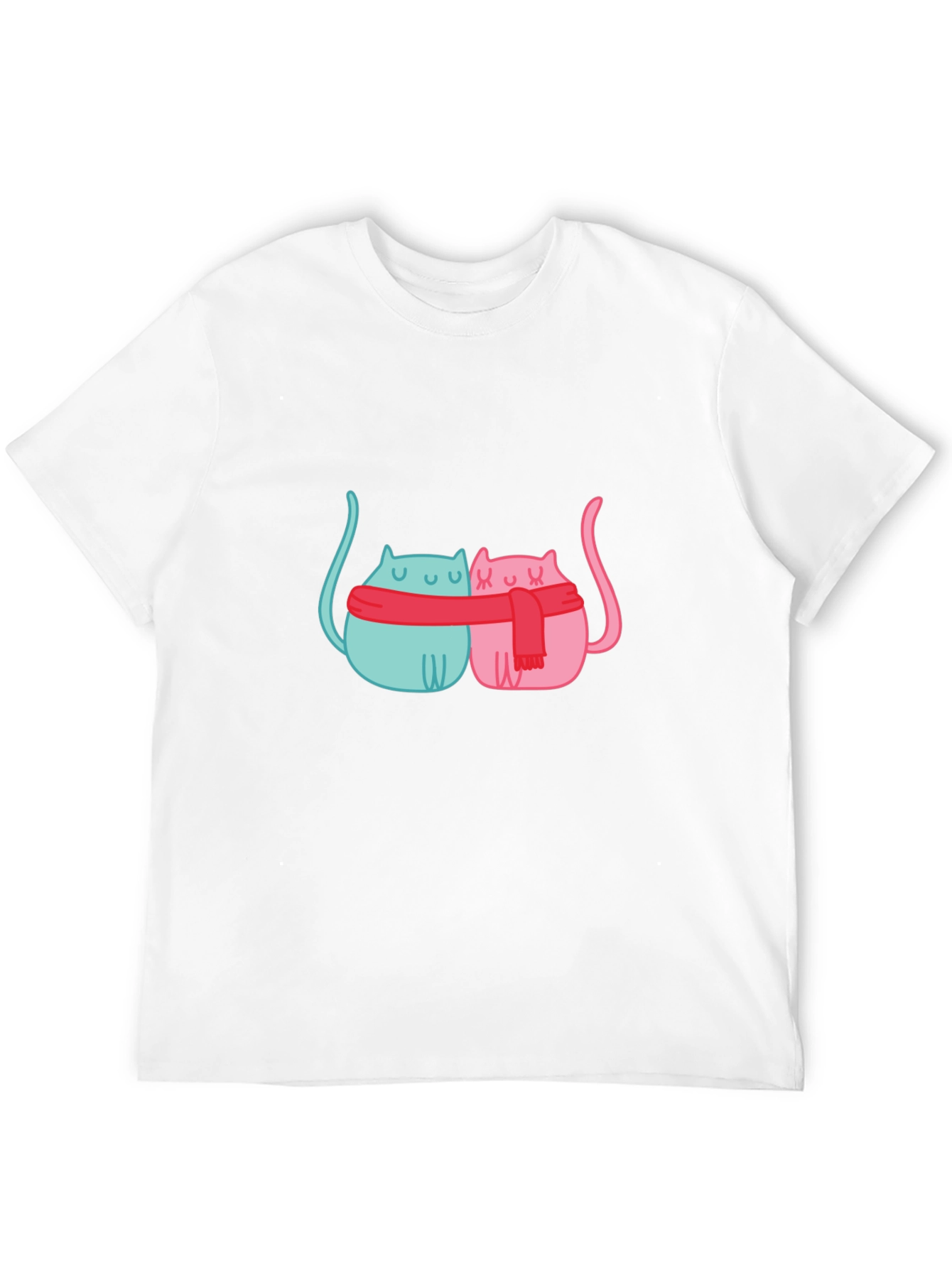 Cute Cats in Scarves Graphic T-Shirt