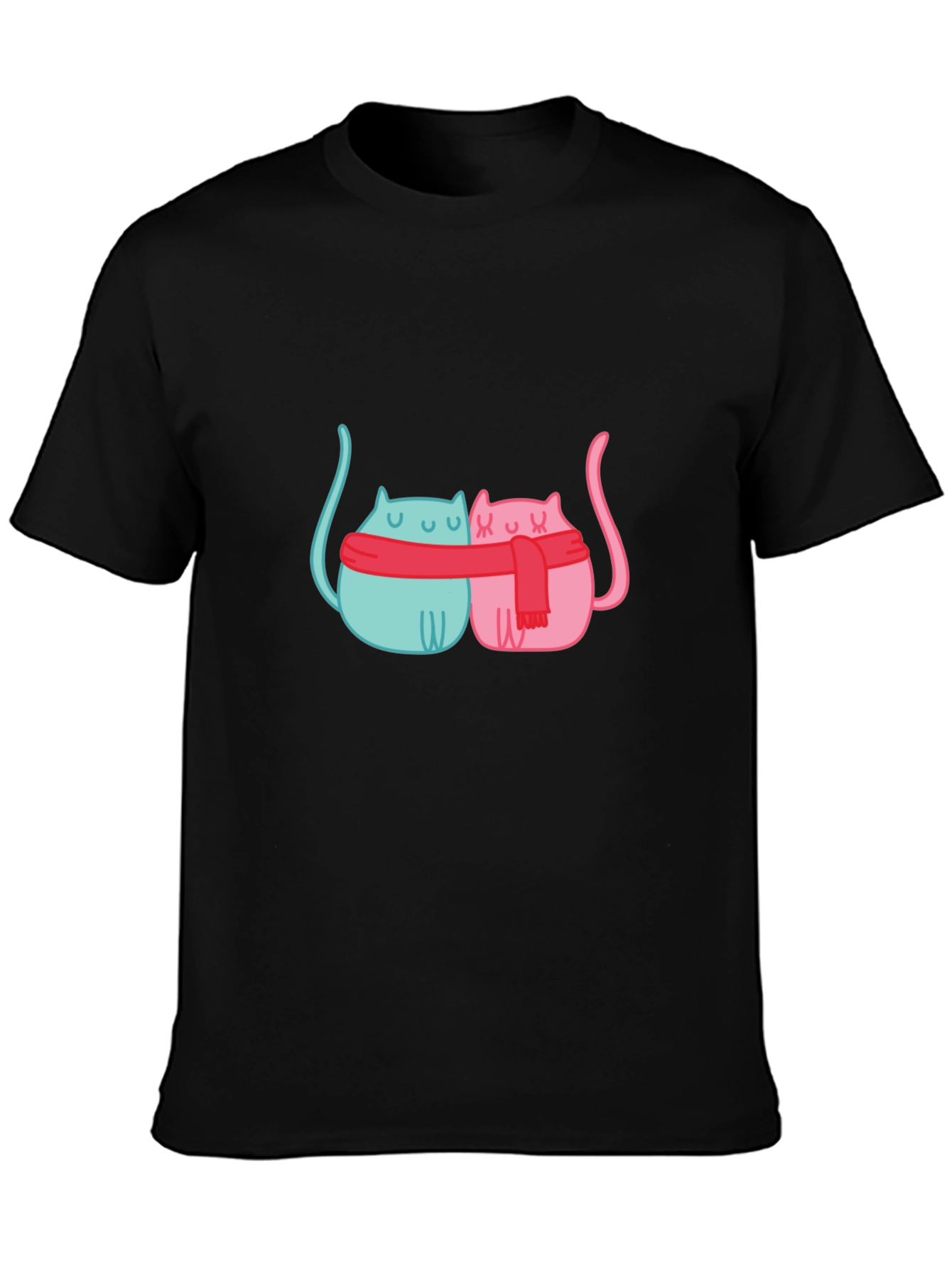 Cute Cats in Scarves Graphic T-Shirt
