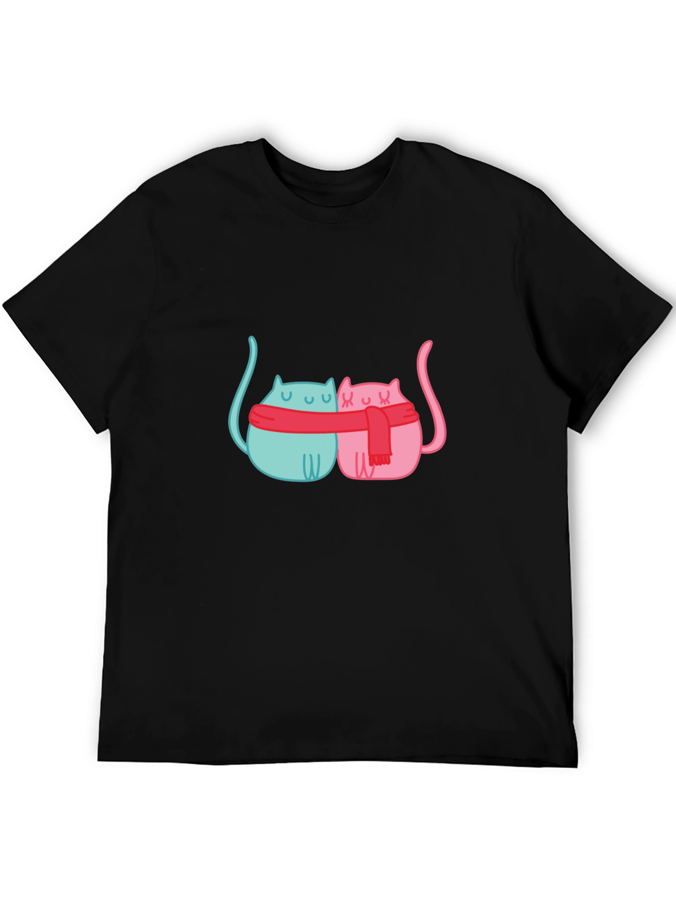 Cute Cats in Scarves Graphic T-Shirt