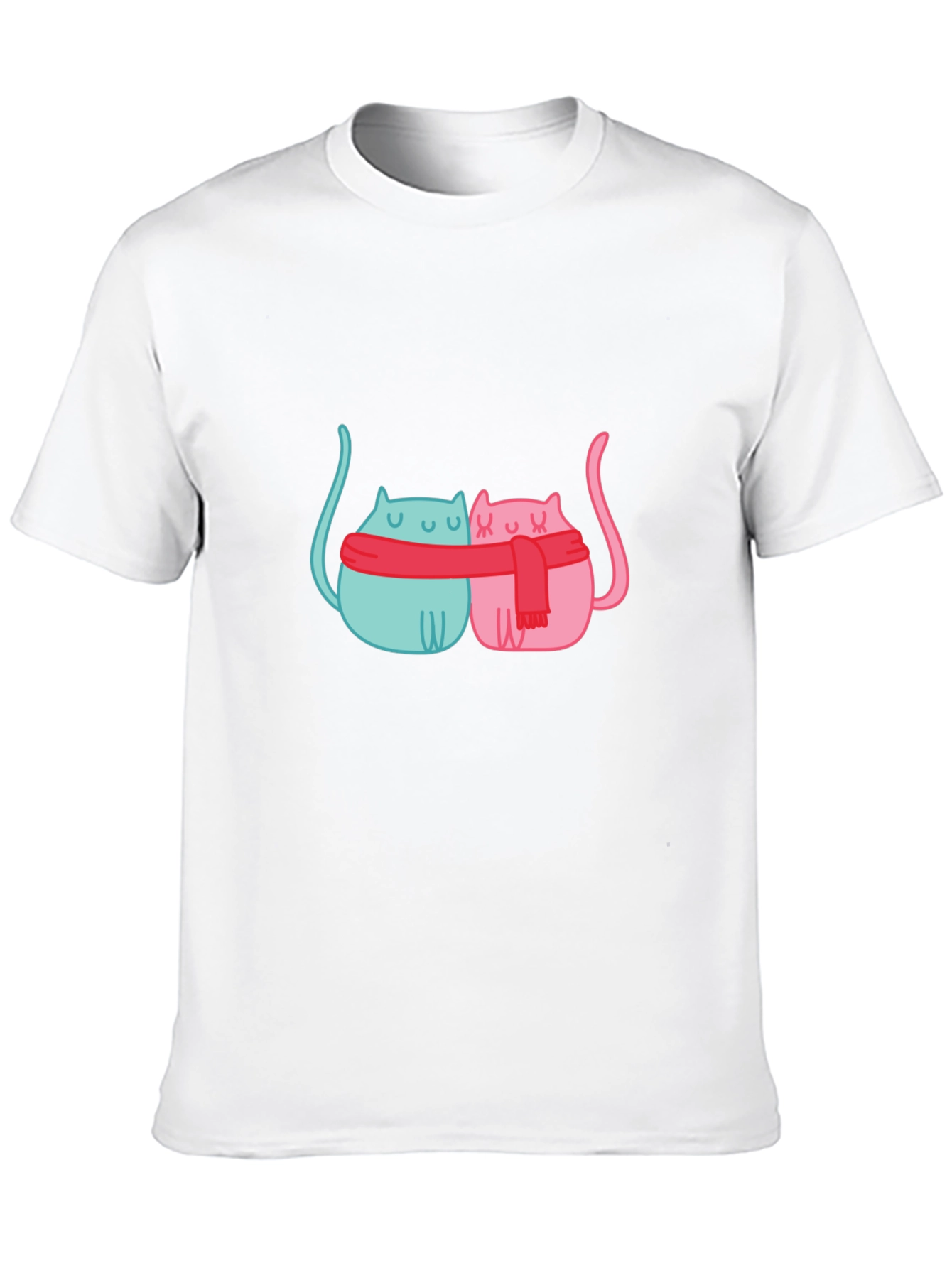 Cute Cats in Scarves Graphic T-Shirt