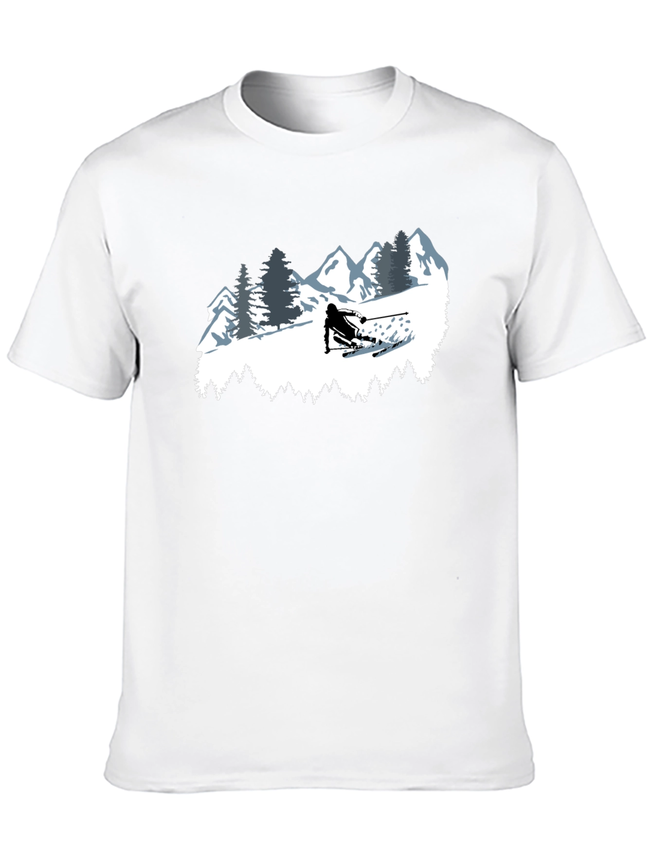 Skiing T-Shirt - Mountain Adventure Tee