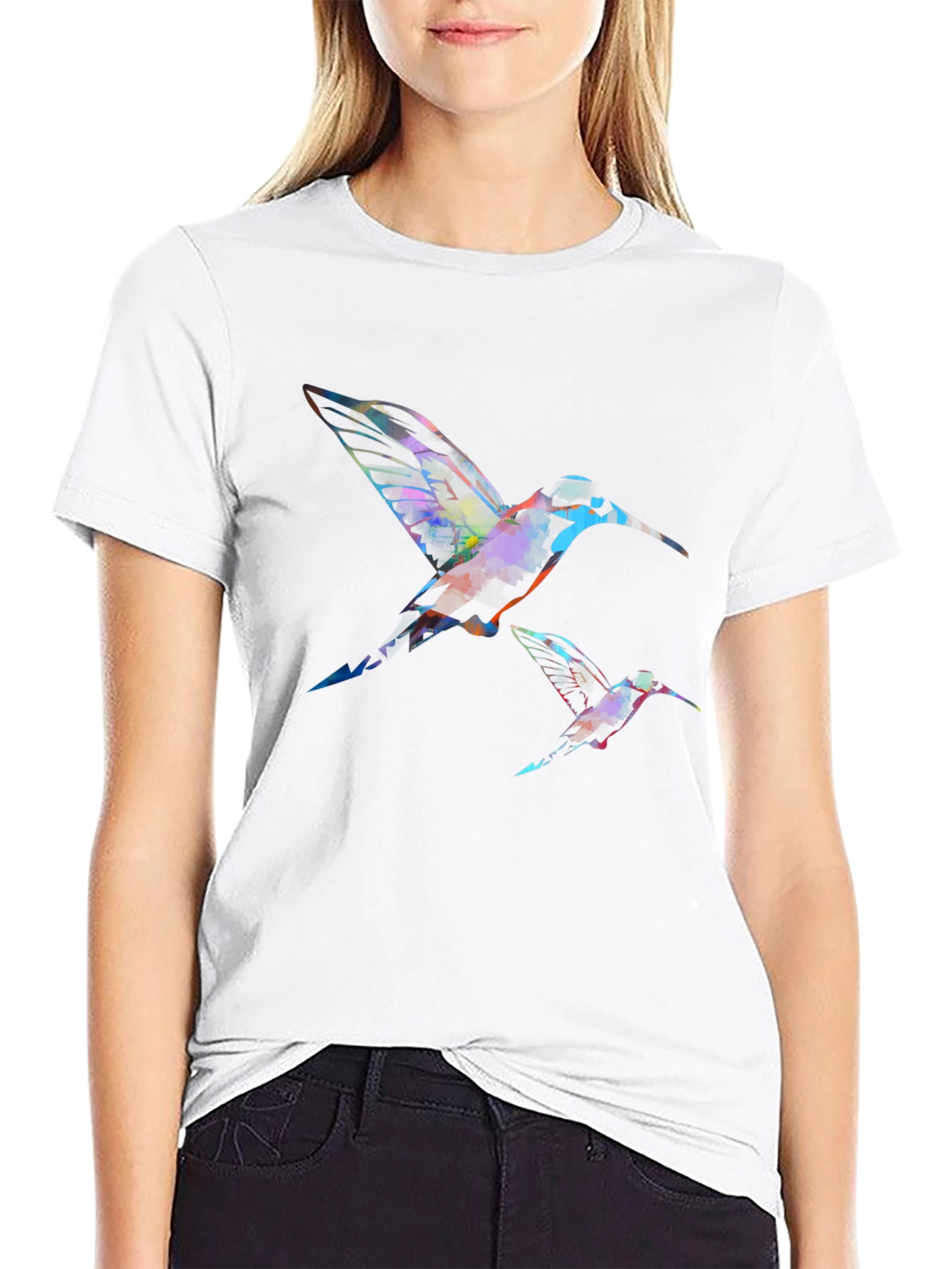 Hummingbird Graphic Black T-Shirt