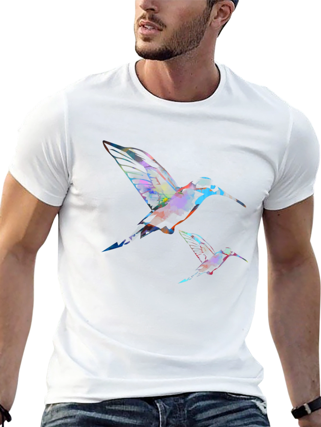 Hummingbird Graphic Black T-Shirt