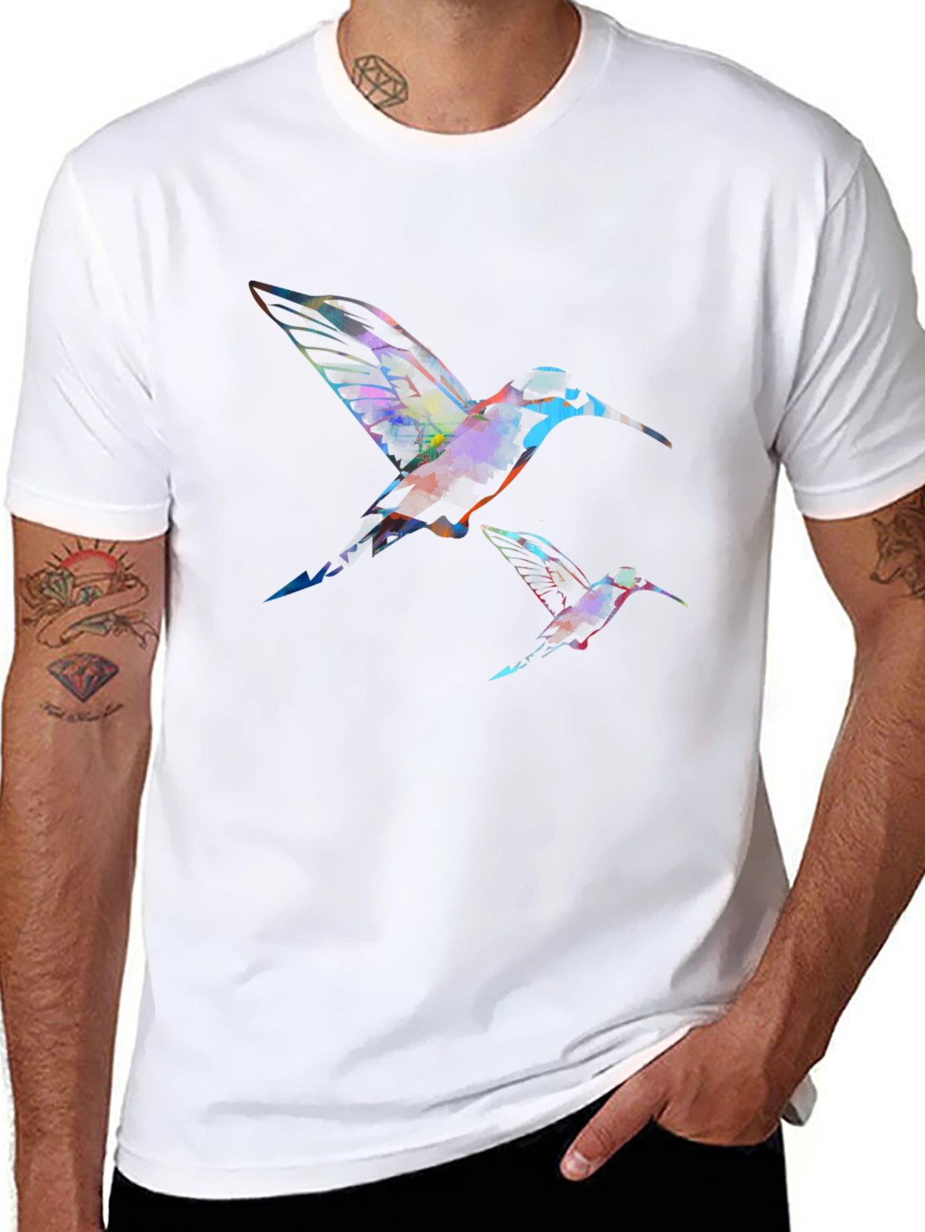 Hummingbird Graphic Black T-Shirt