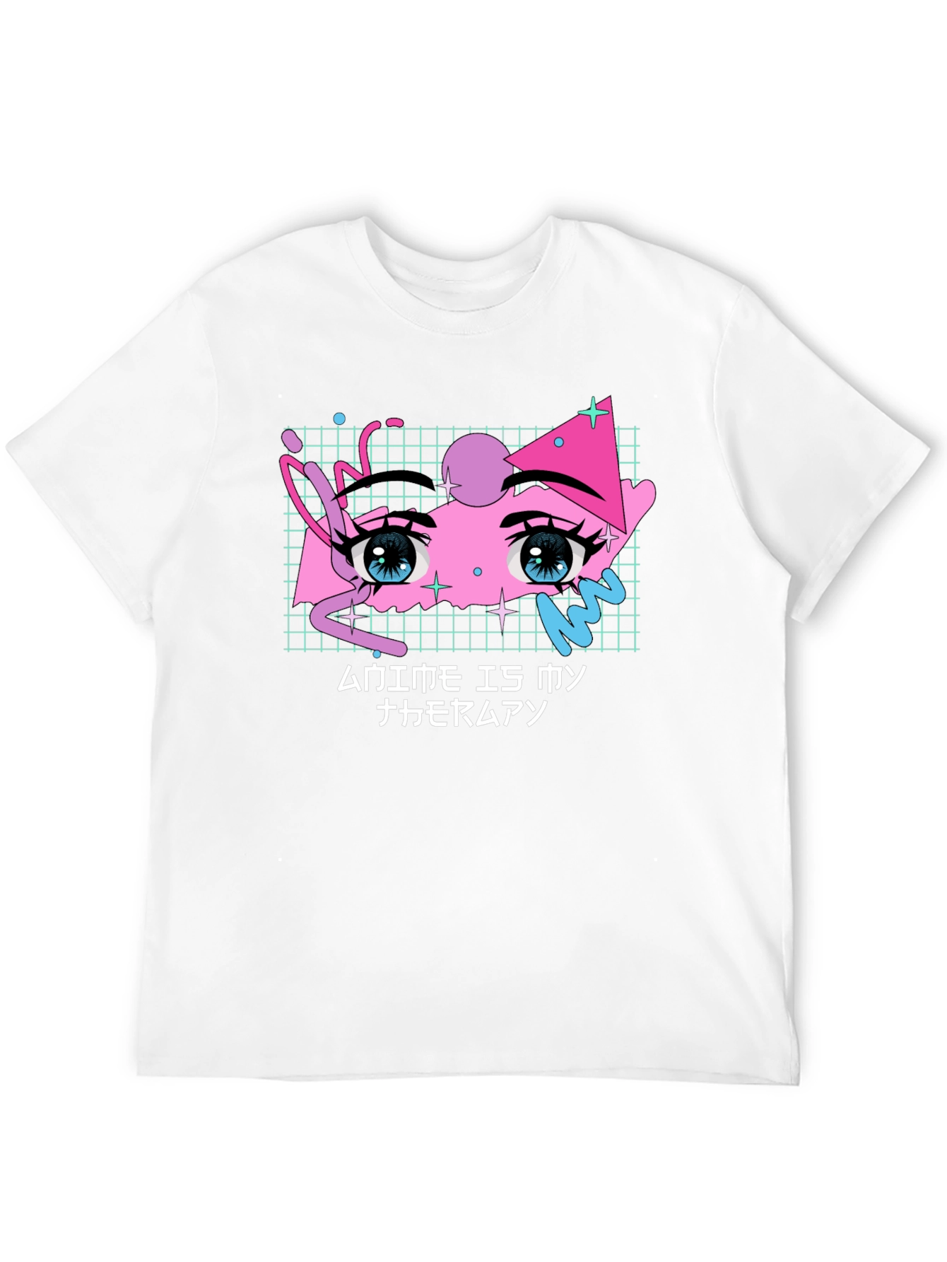 Anime Eyes Graphic Black T-Shirt