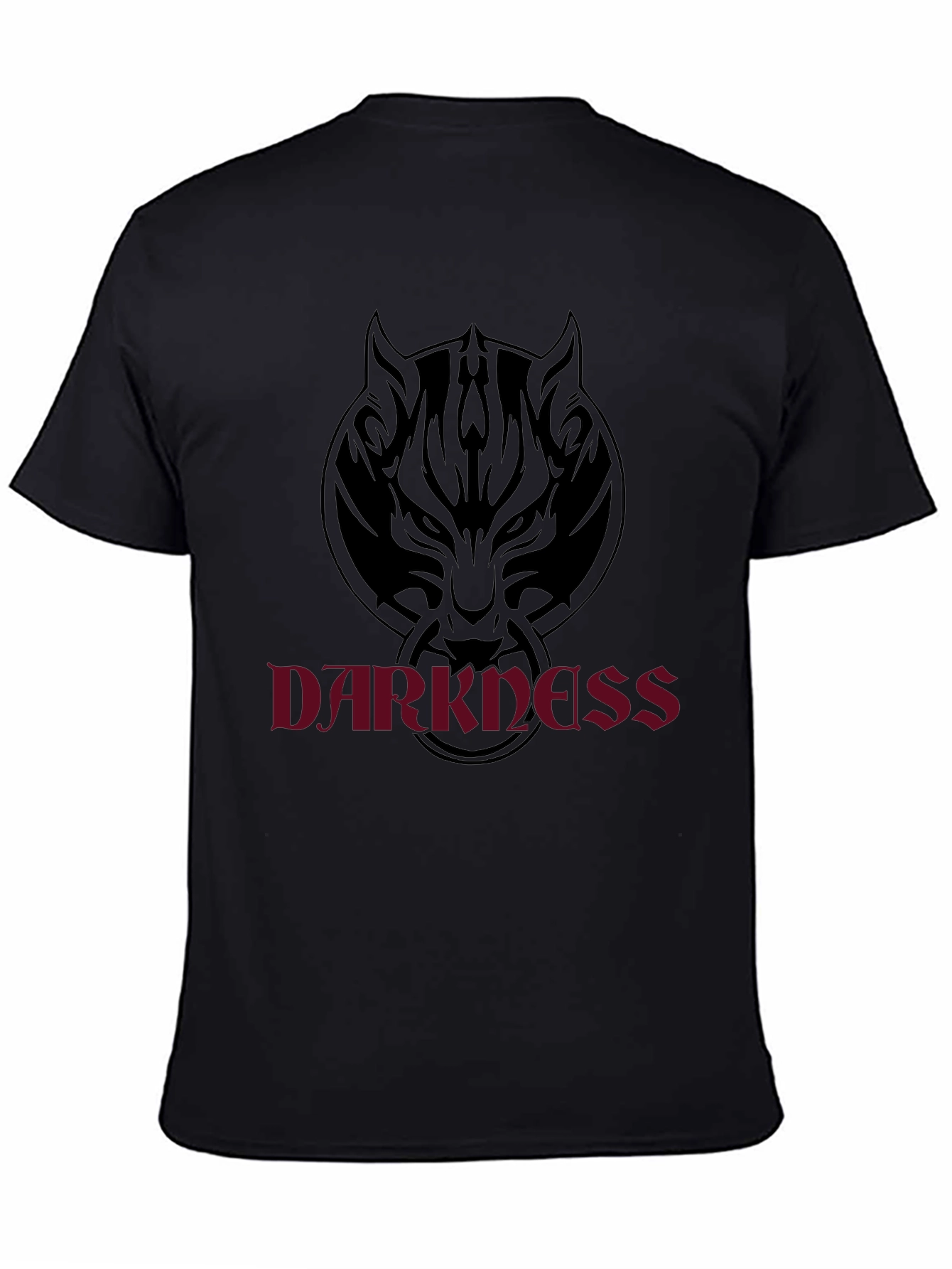 Darkness Wolf Graphic Black T-Shirt