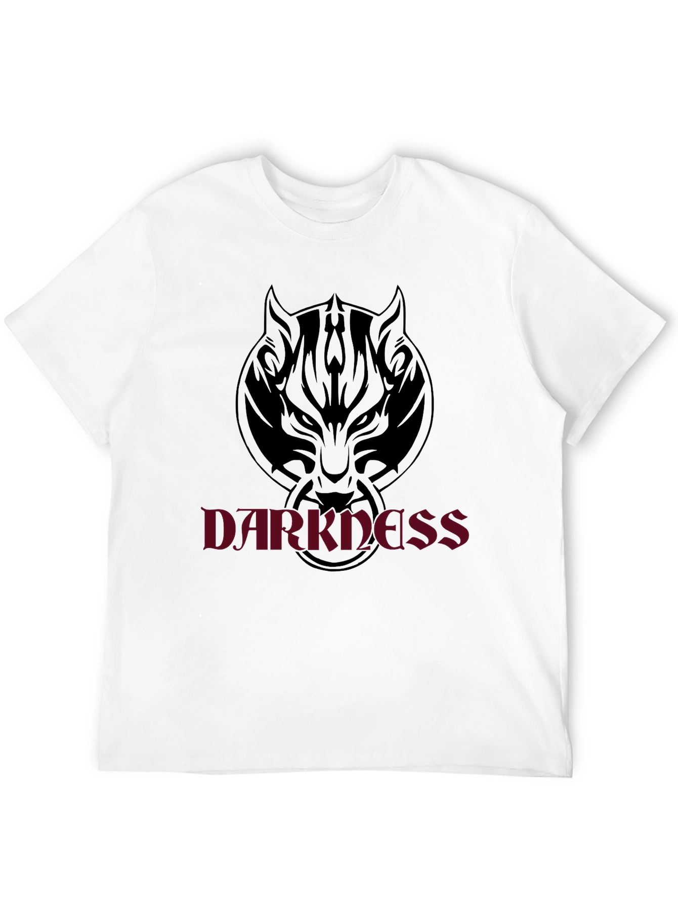 Darkness Wolf Graphic Black T-Shirt