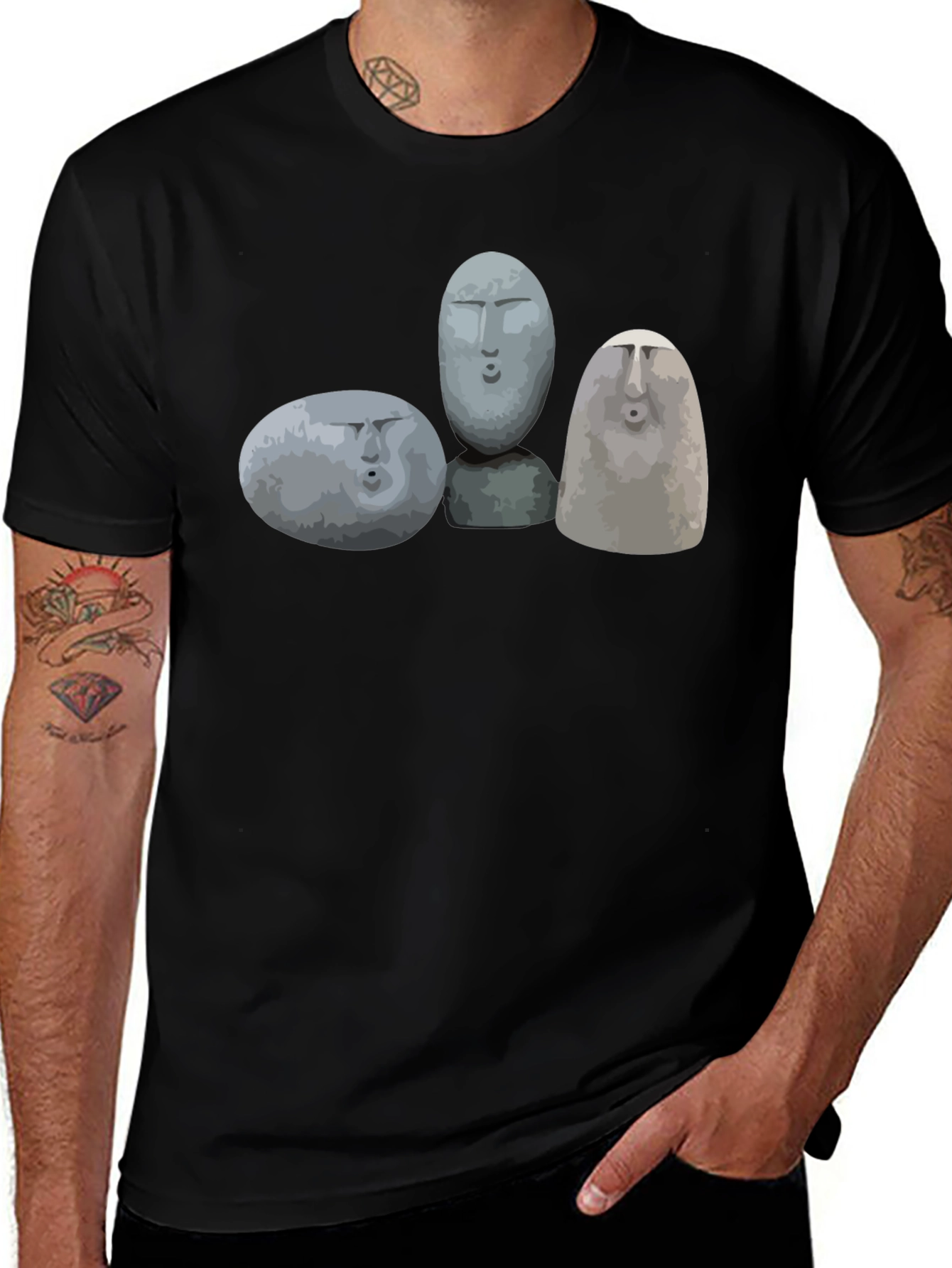 Moai Rock Head Graphic Tee