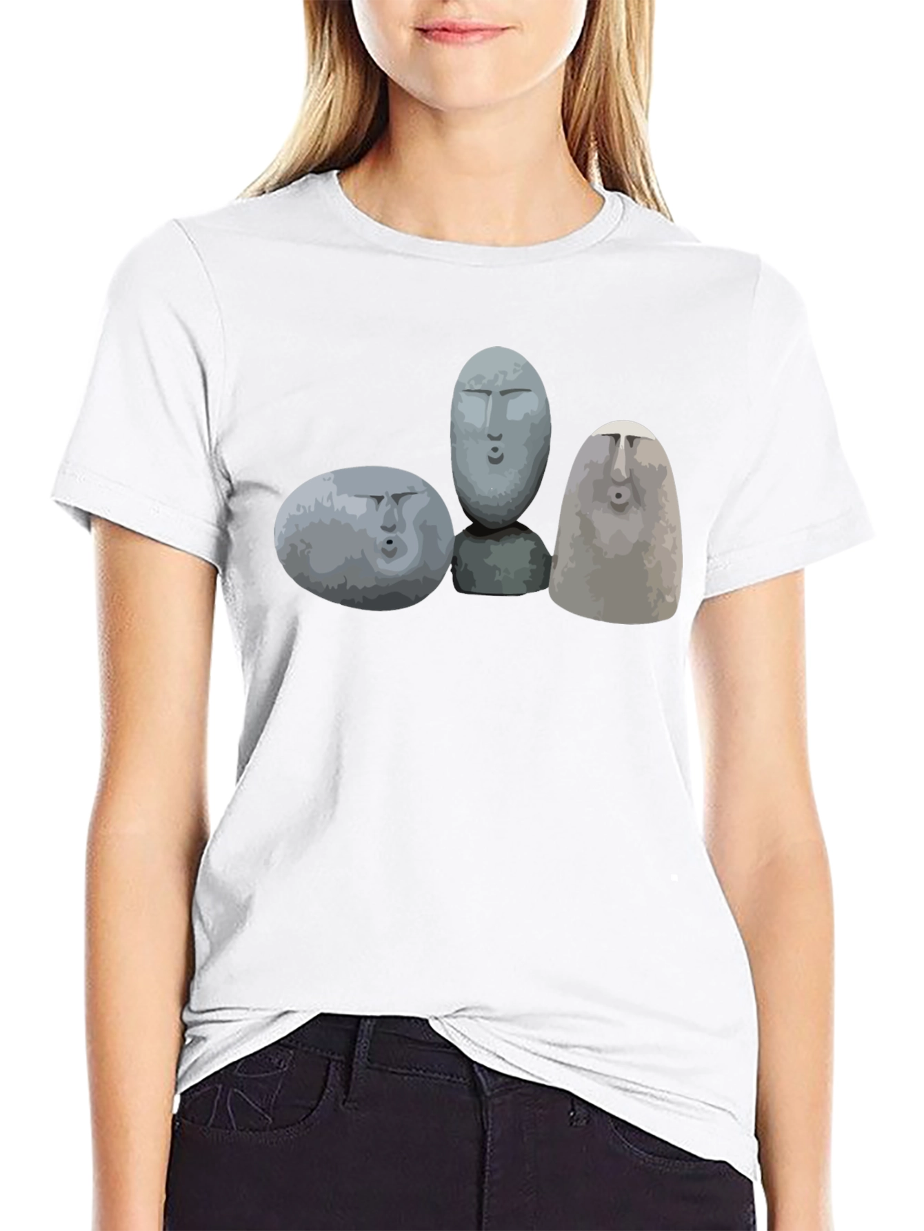Moai Rock Head Graphic Tee