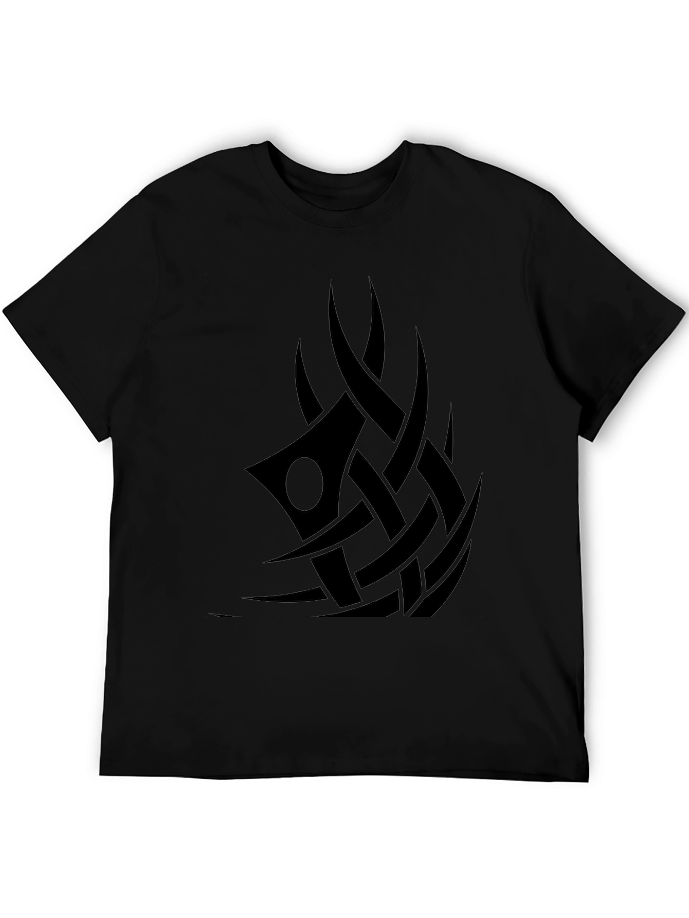 Mens Black Tribal Tattoo Graphic Tee