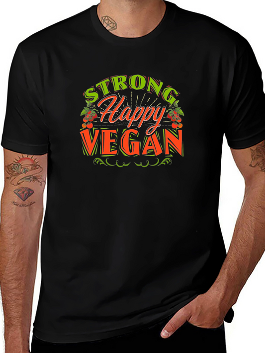 Strong Happy Vegan Graphic Tee
