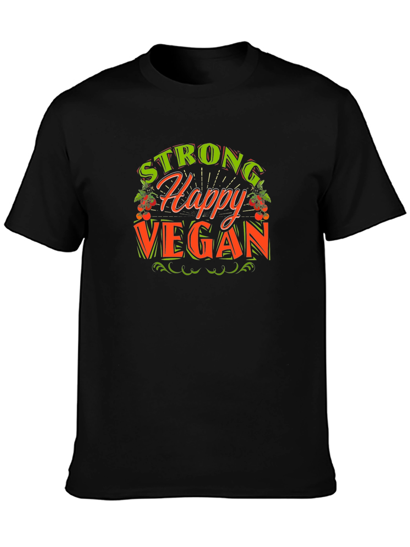 Strong Happy Vegan Graphic Tee